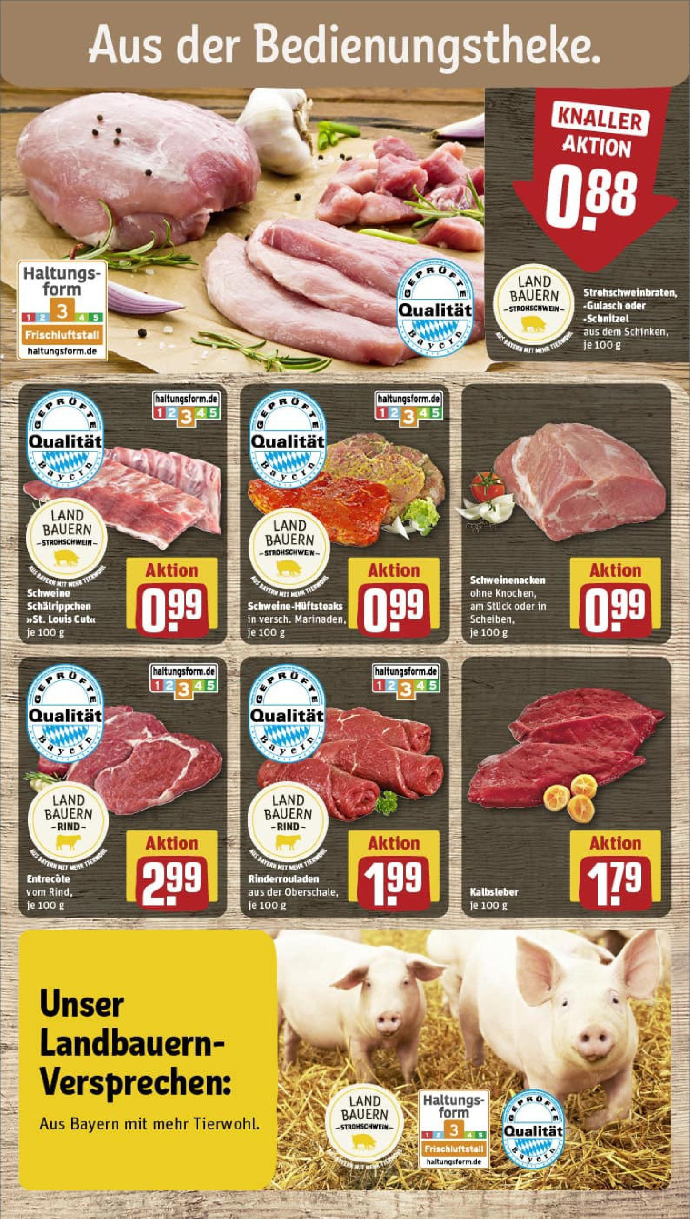 REWE Prospekt ab 29.06.2025 zum Blättern » Angebote | Seite: 12 | Produkte: Rinderrouladen, Entrecote, Schnitzel, Schinken