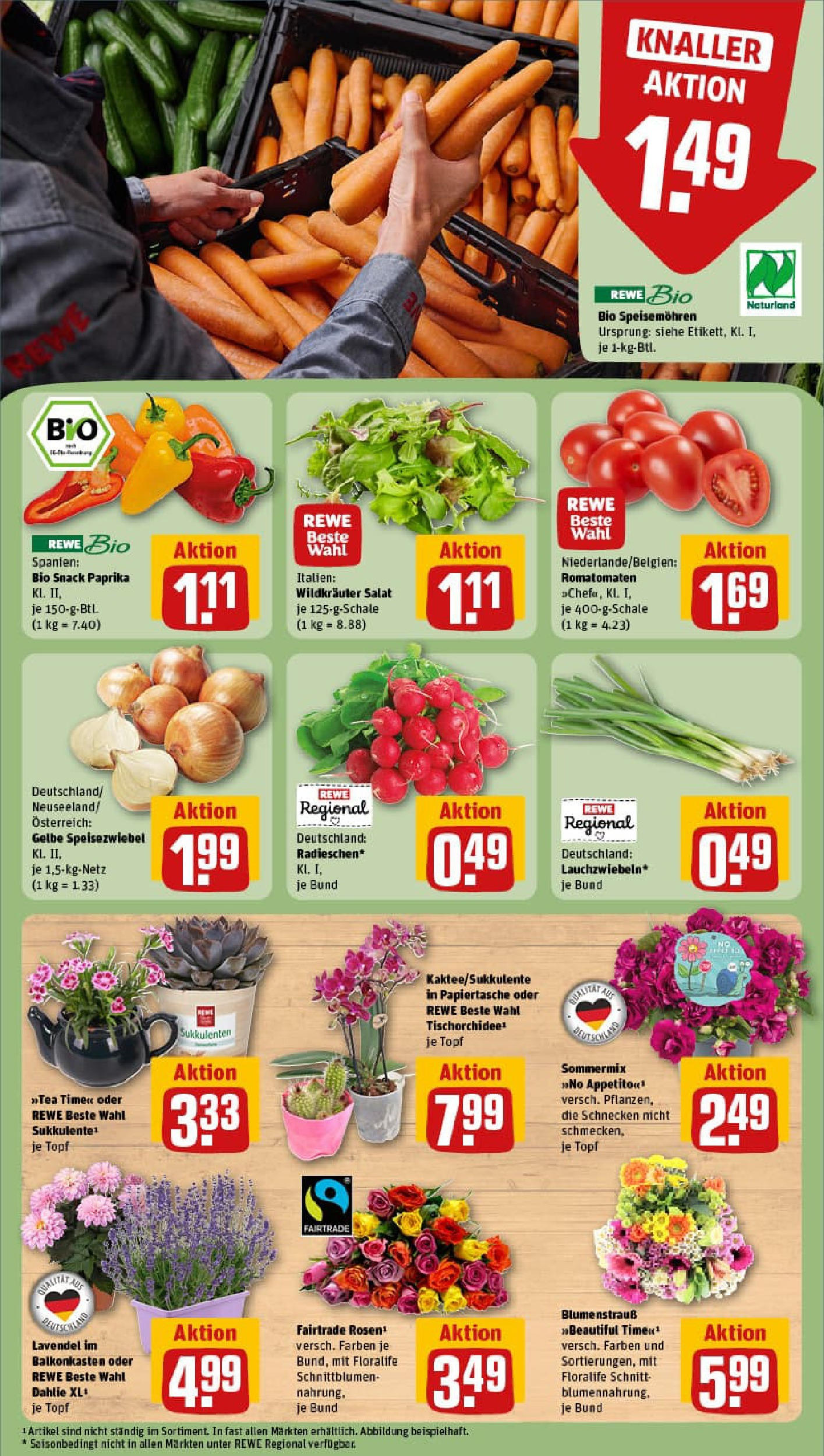 REWE Prospekt ab 29.06.2025 zum Blättern » Angebote | Seite: 9 | Produkte: Paprika, Lavendel, Salat