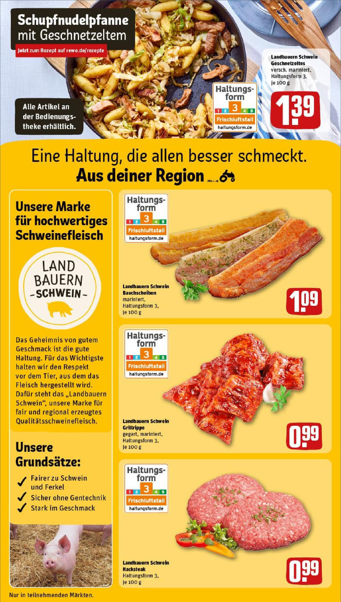 REWE Prospekt ab 29.06.2025 zum Blättern » Angebote | Seite: 12 | Produkte: Theke, Schweinefleisch, Steak, Fleisch