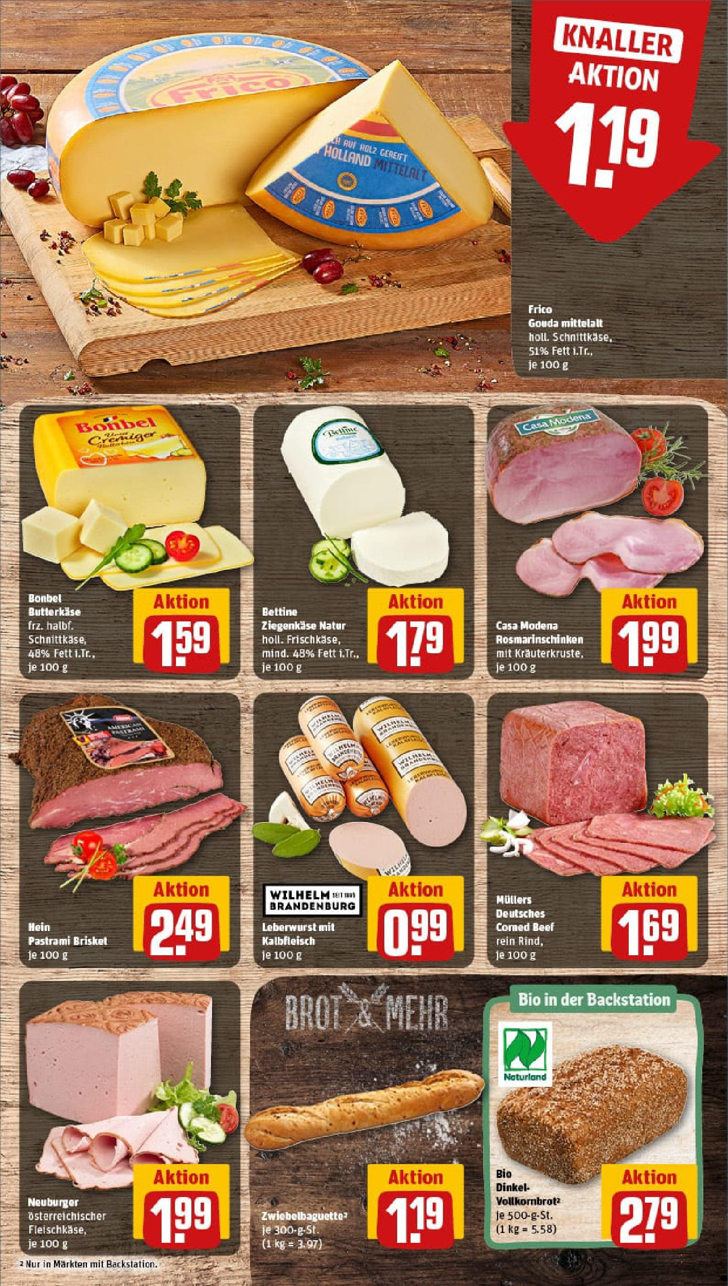 REWE Prospekt ab 29.06.2025 zum Blättern » Angebote | Seite: 11 | Produkte: Gouda, Ziegenkäse, Baguette, Brot