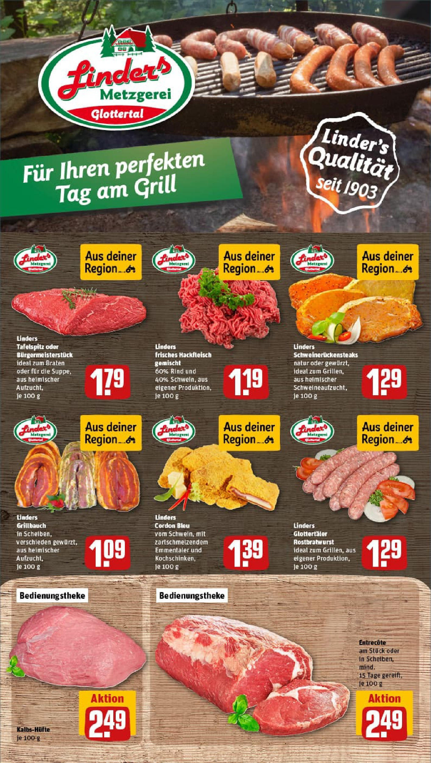 REWE Prospekt ab 29.06.2025 zum Blättern » Angebote | Seite: 10 | Produkte: Tafelspitz, Grill, Steak, Hackfleisch