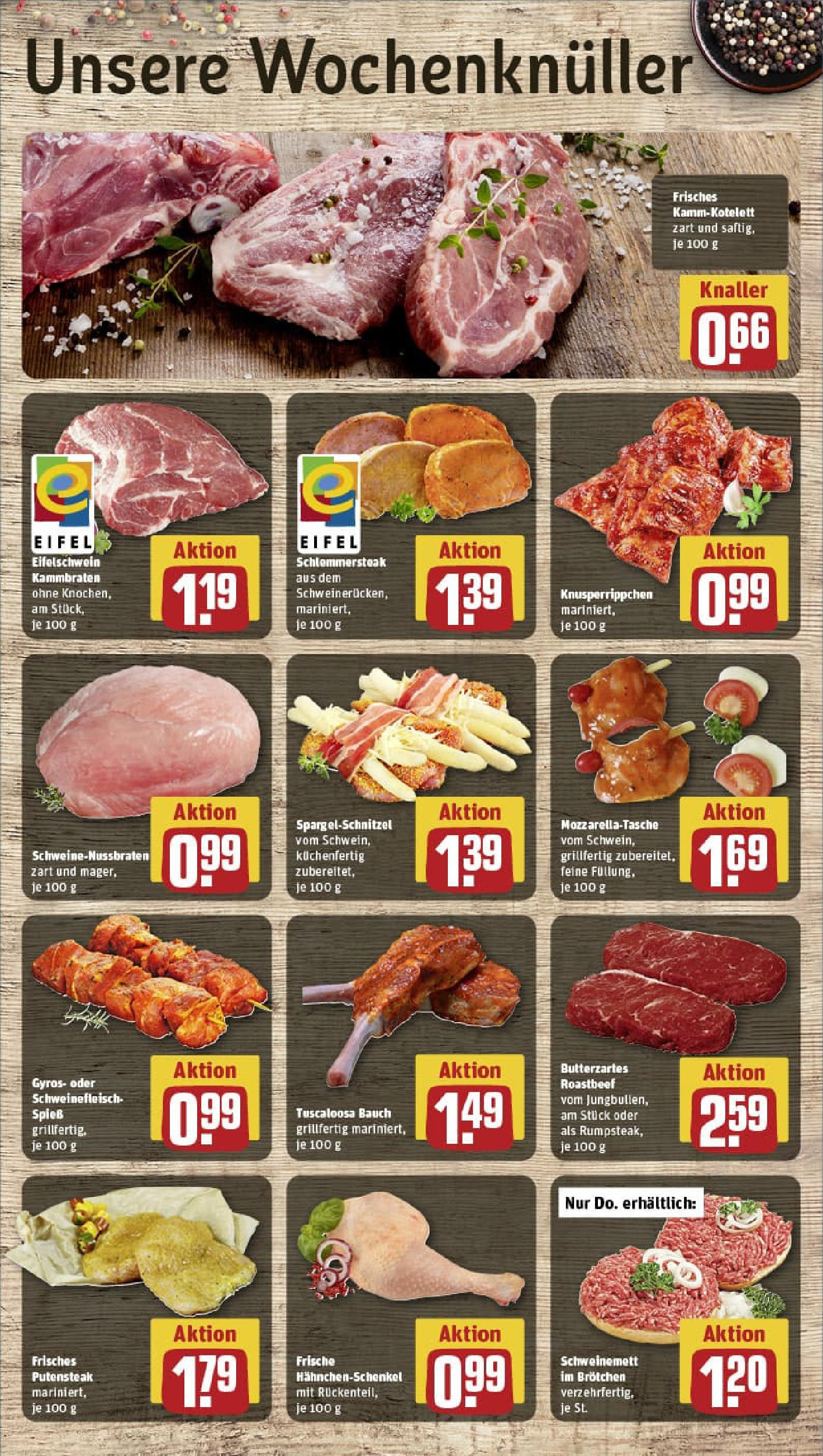 REWE Prospekt ab 29.06.2025 zum Blättern » Angebote | Seite: 10 | Produkte: Hahnchenschenkel, Schnitzel, Roastbeef, Gyros