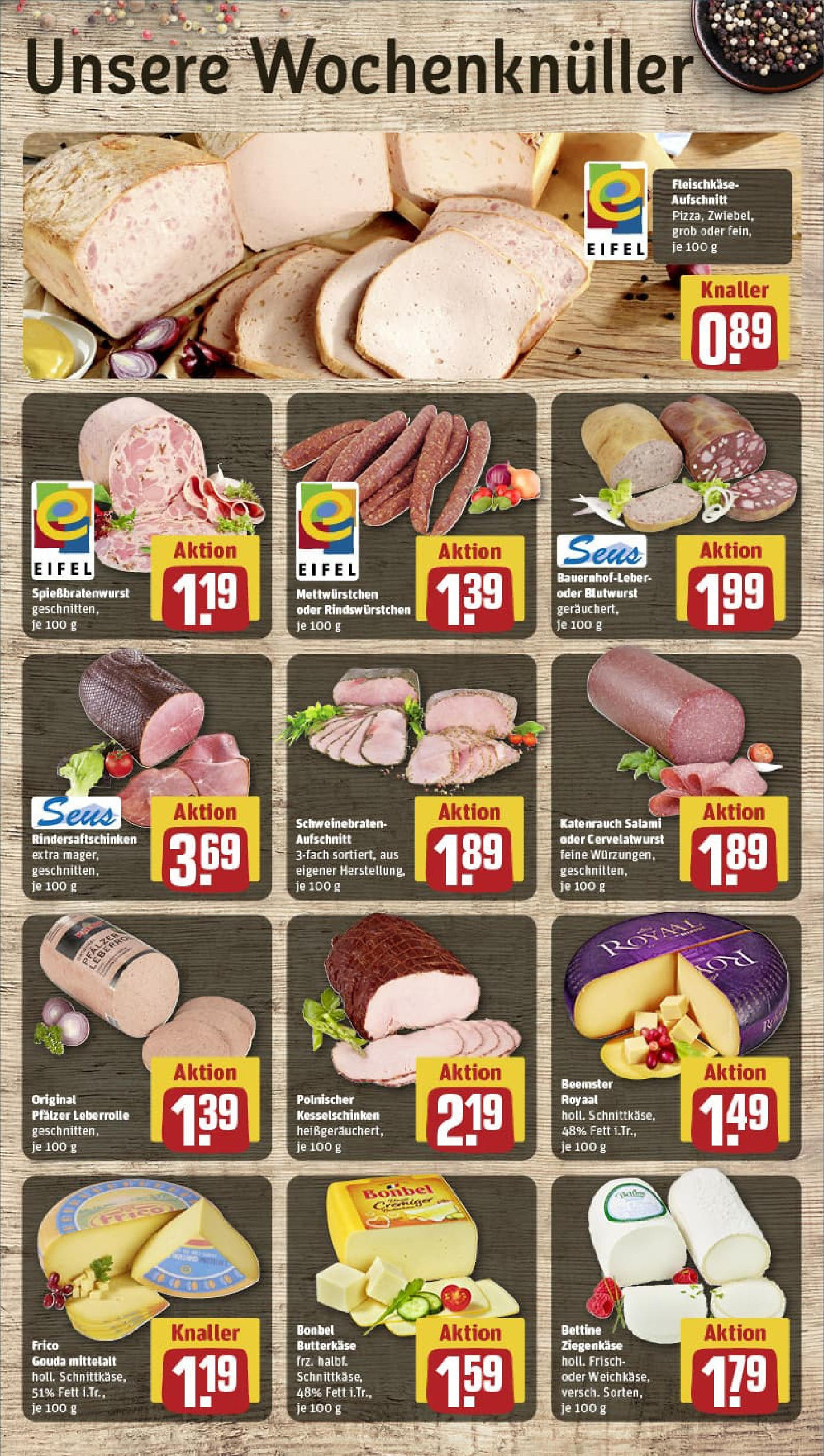 REWE Prospekt ab 29.06.2025 zum Blättern » Angebote | Seite: 11 | Produkte: Gouda, Ziegenkäse, Salami