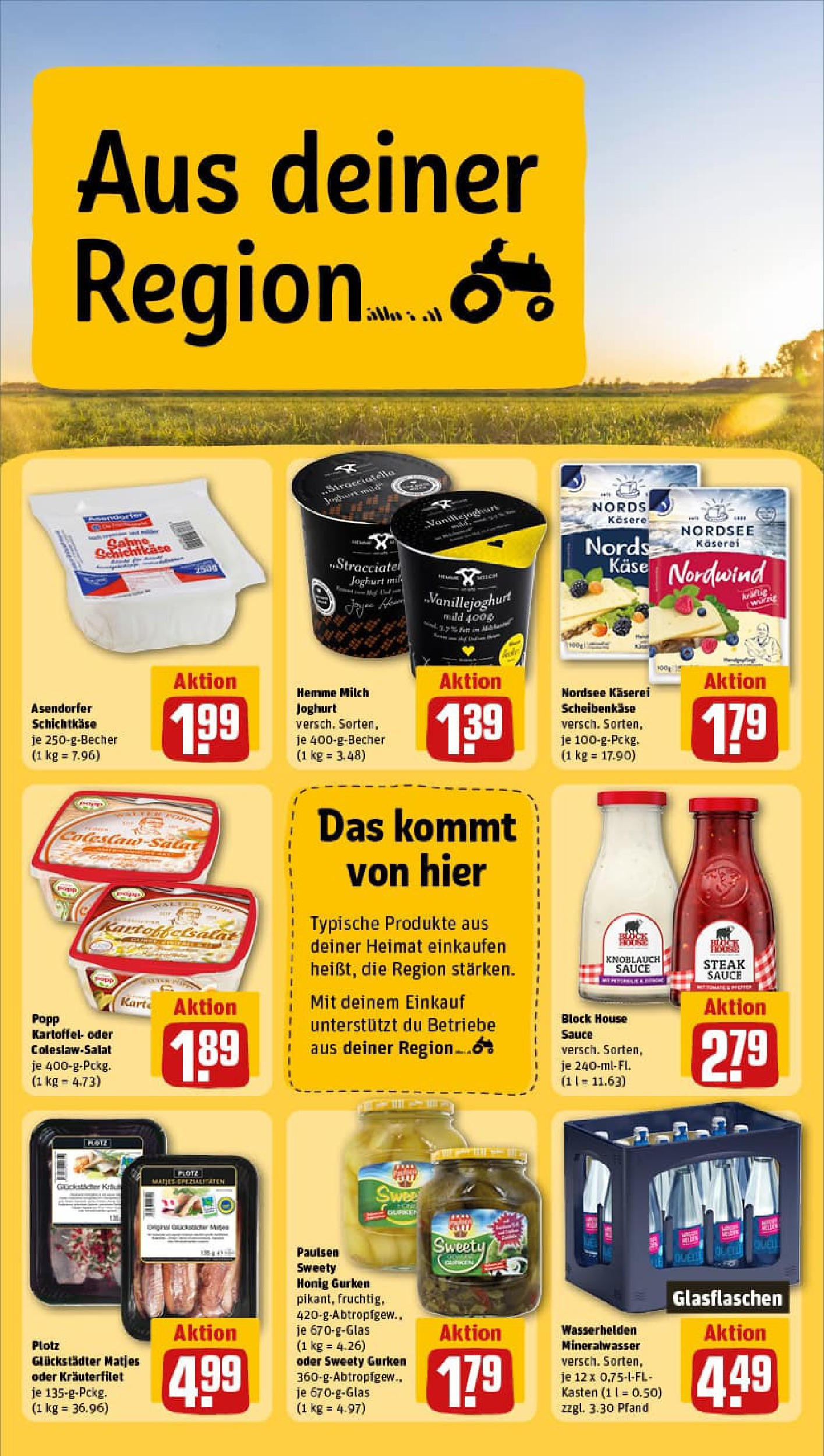 REWE Prospekt ab 29.06.2025 zum Blättern » Angebote | Seite: 24 | Produkte: Milch, Käse, Mineralwasser, Gurken