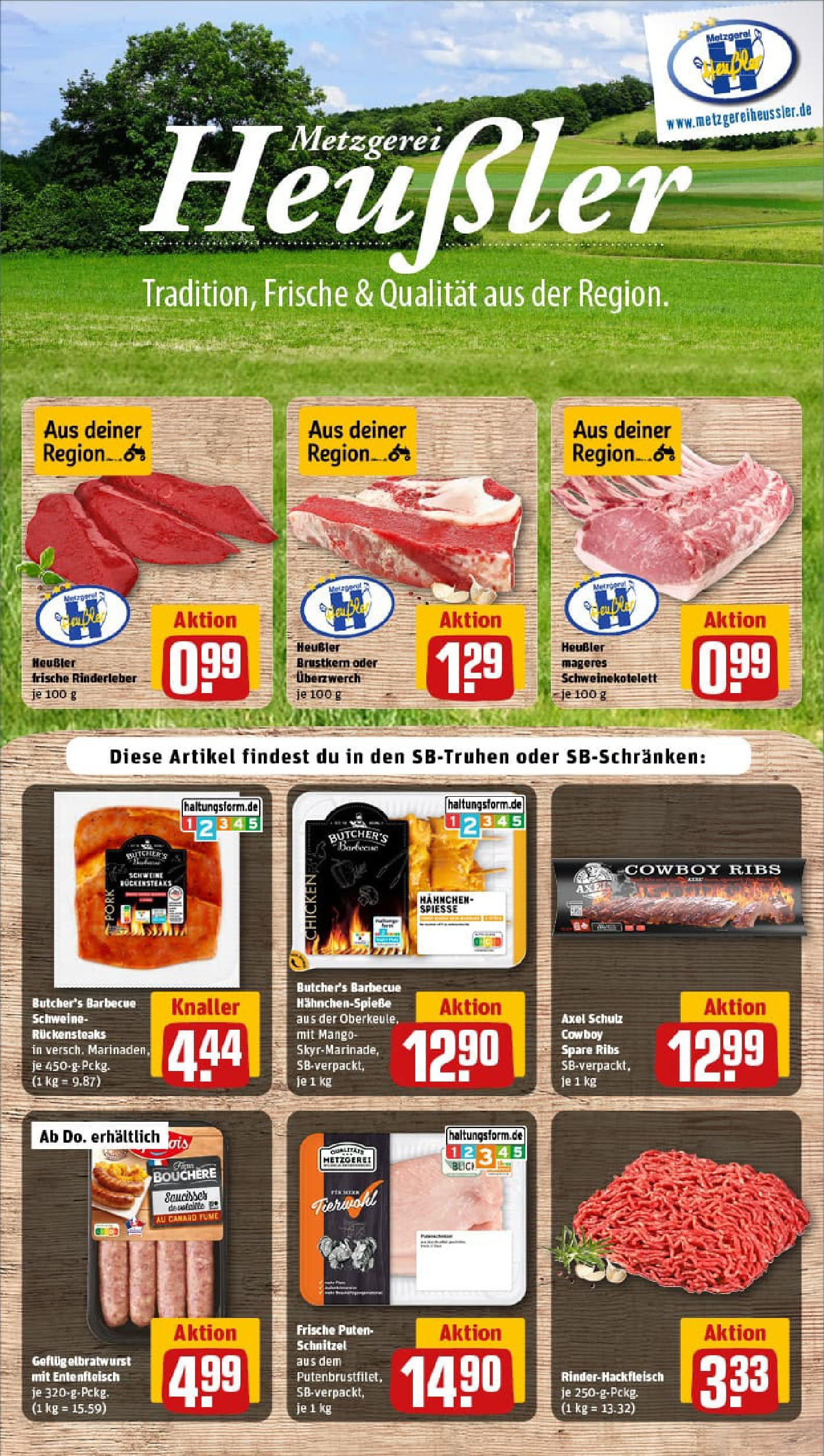 REWE Prospekt ab 29.06.2025 zum Blättern » Angebote | Seite: 10 | Produkte: Spare ribs, Spieße, Schnitzel, Mango