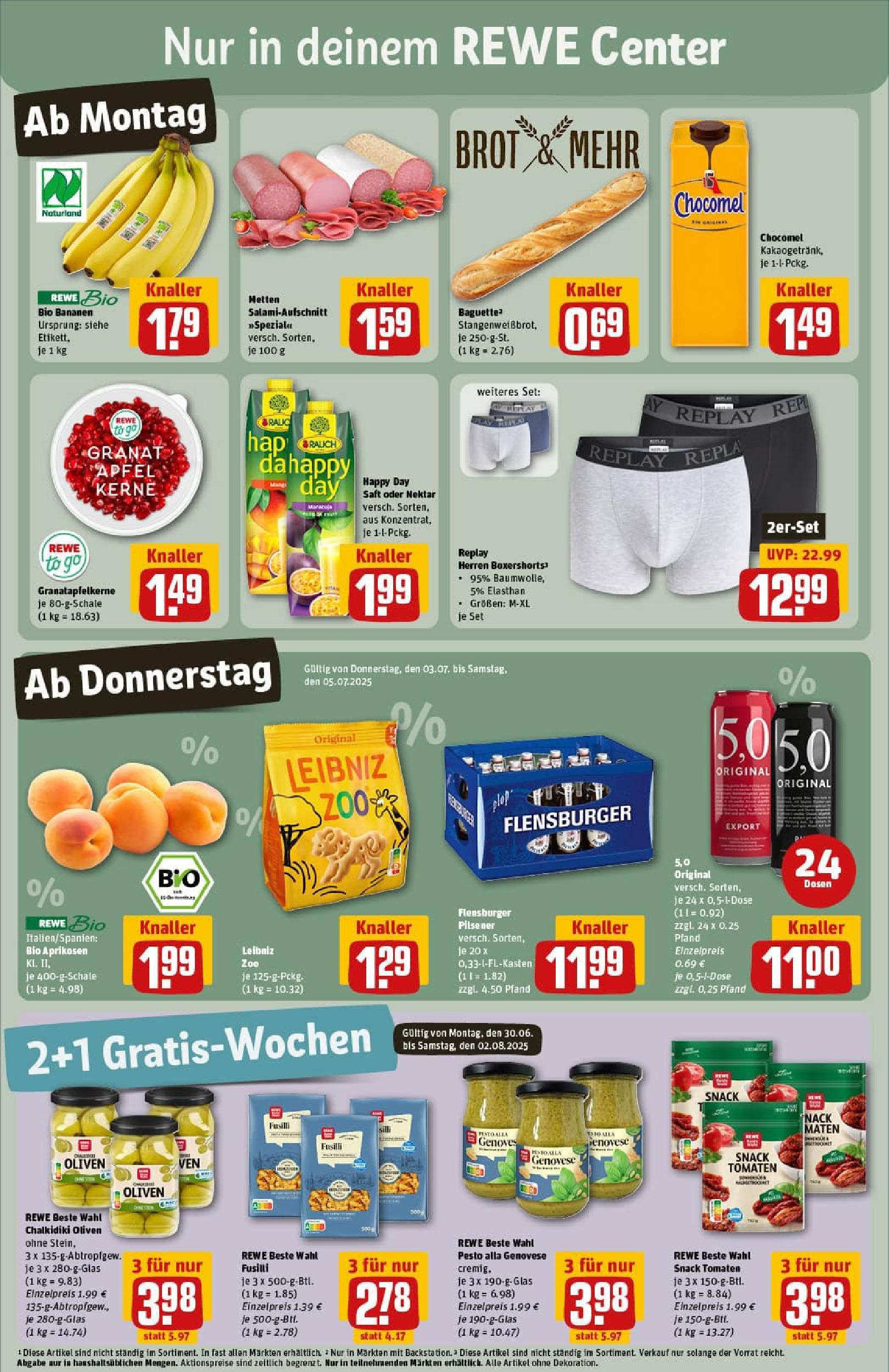 REWE Prospekt ab 29.06.2025 zum Blättern » Angebote | Seite: 3 | Produkte: Tomaten, Flensburger, Brot, Saft