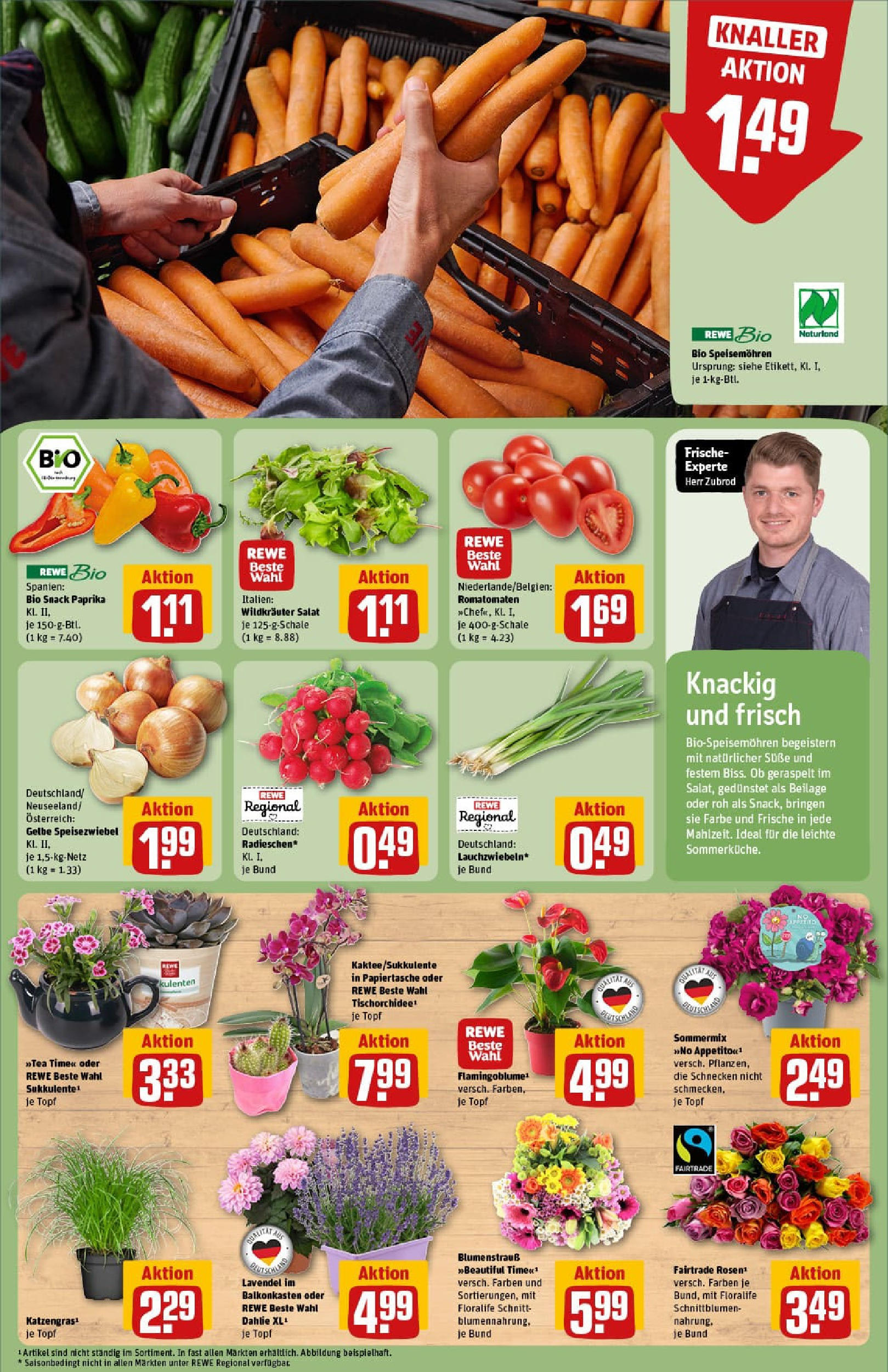 REWE Prospekt ab 29.06.2025 zum Blättern » Angebote | Seite: 9 | Produkte: Paprika, Lavendel, Salat