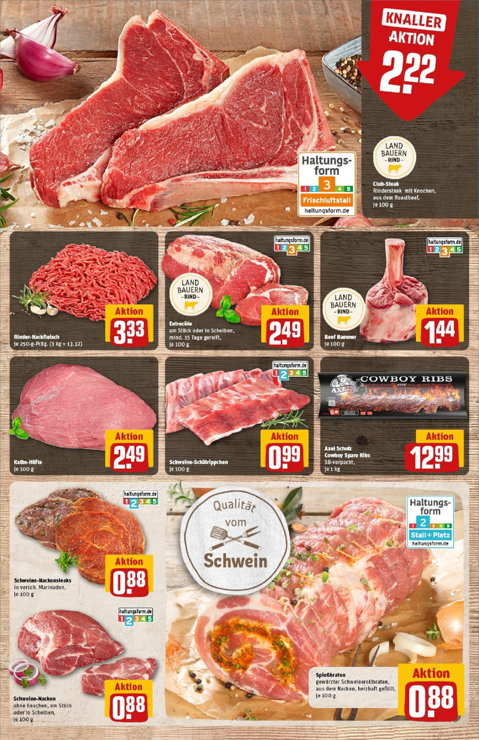 REWE Prospekt ab 29.06.2025 zum Blättern » Angebote | Seite: 11 | Produkte: Spare ribs, Schweinenacken, Entrecote, Hackfleisch