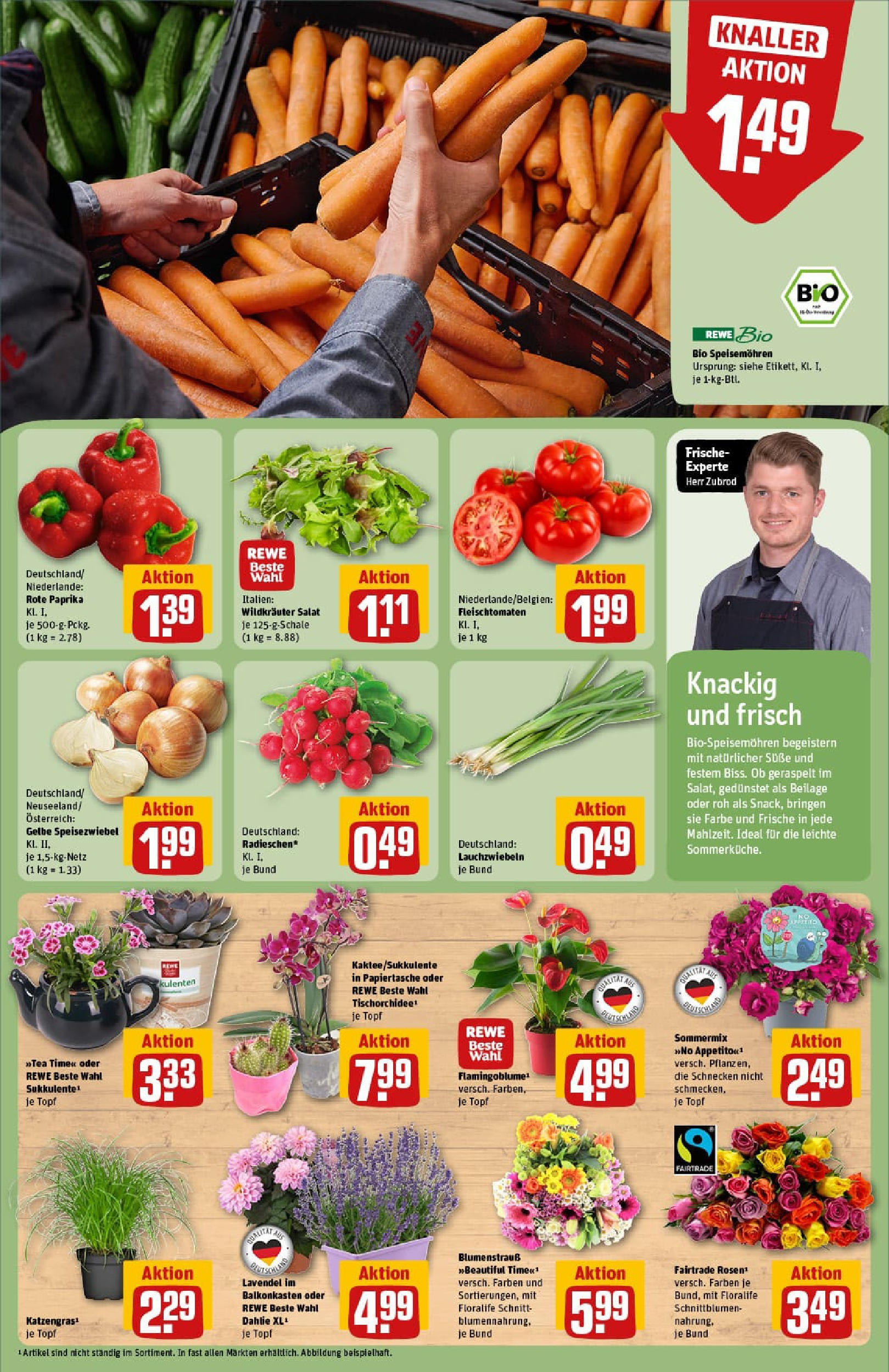 REWE Prospekt ab 29.06.2025 zum Blättern » Angebote | Seite: 9 | Produkte: Paprika, Lavendel, Salat