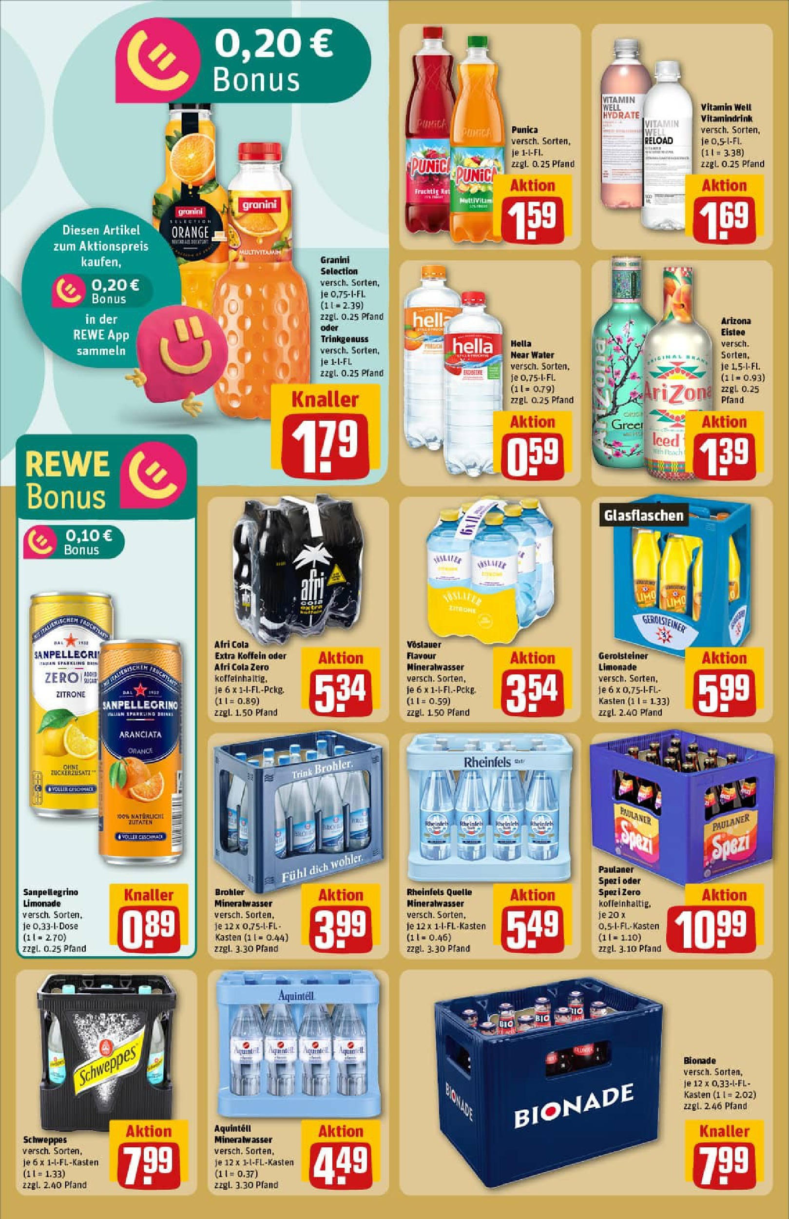 REWE Prospekt ab 29.06.2025 zum Blättern » Angebote | Seite: 22 | Produkte: Schweppes, Hella, Rheinfels quelle, Gerolsteiner