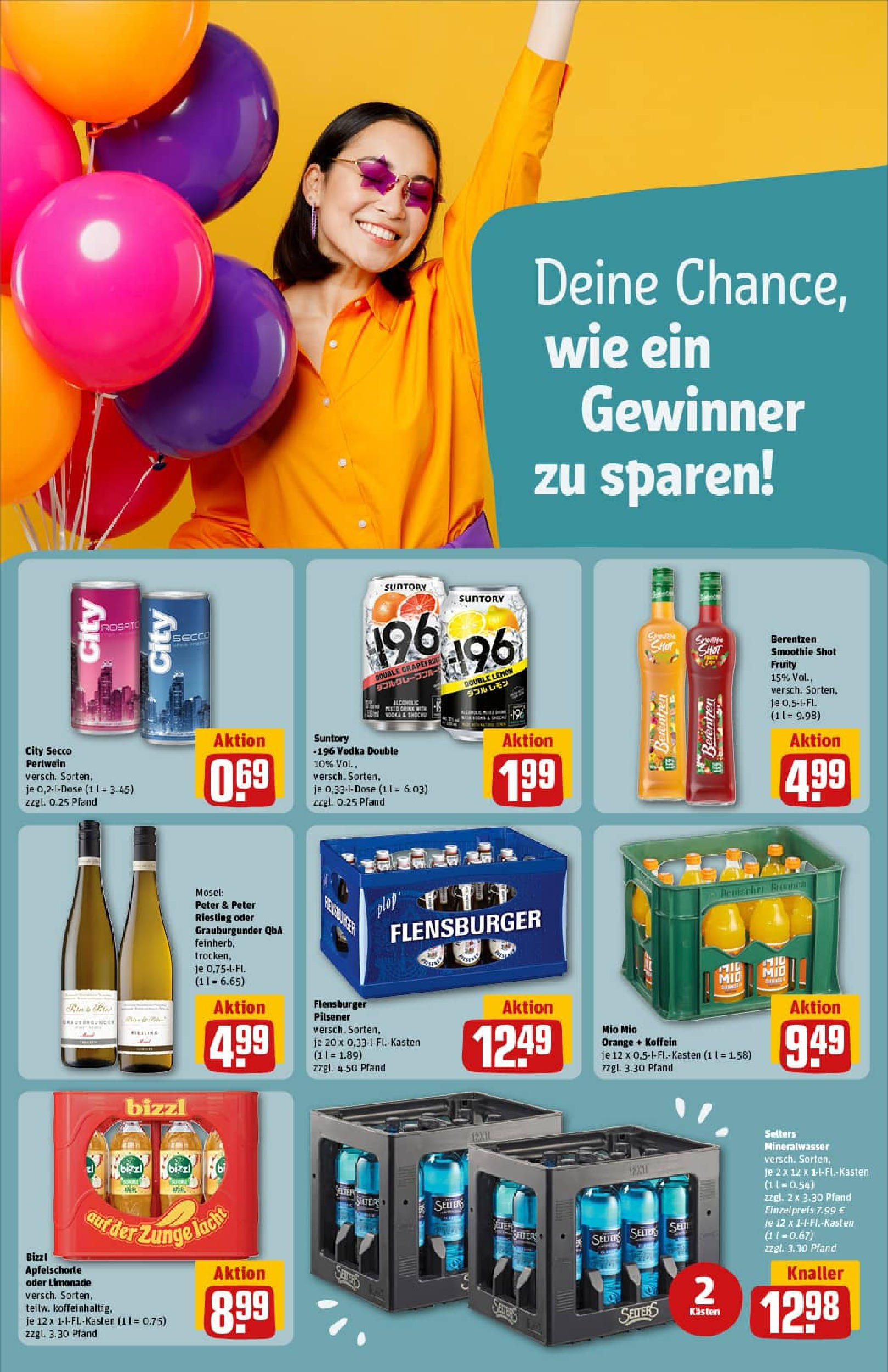 REWE Prospekt ab 29.06.2025 zum Blättern » Angebote | Seite: 27 | Produkte: Limonade, Mineralwasser, Flensburger, Berentzen