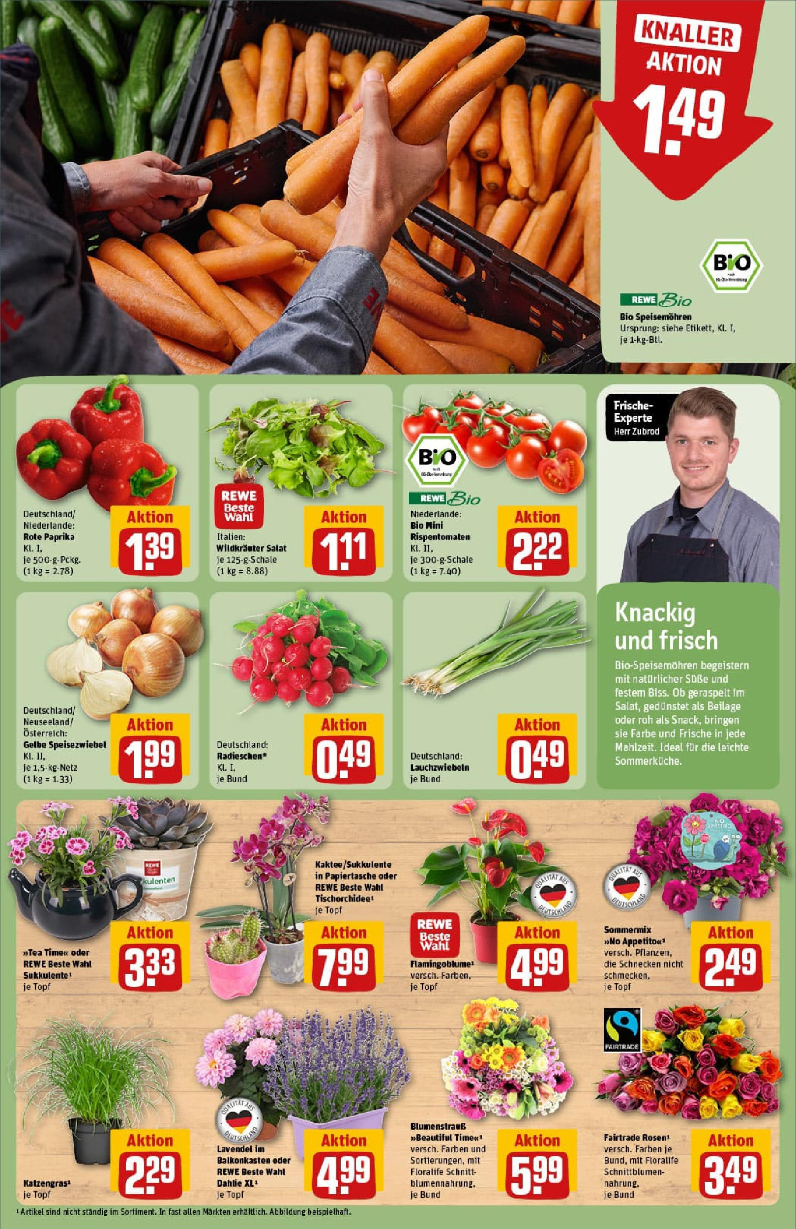 REWE Prospekt ab 29.06.2025 zum Blättern » Angebote | Seite: 9 | Produkte: Paprika, Lavendel, Salat