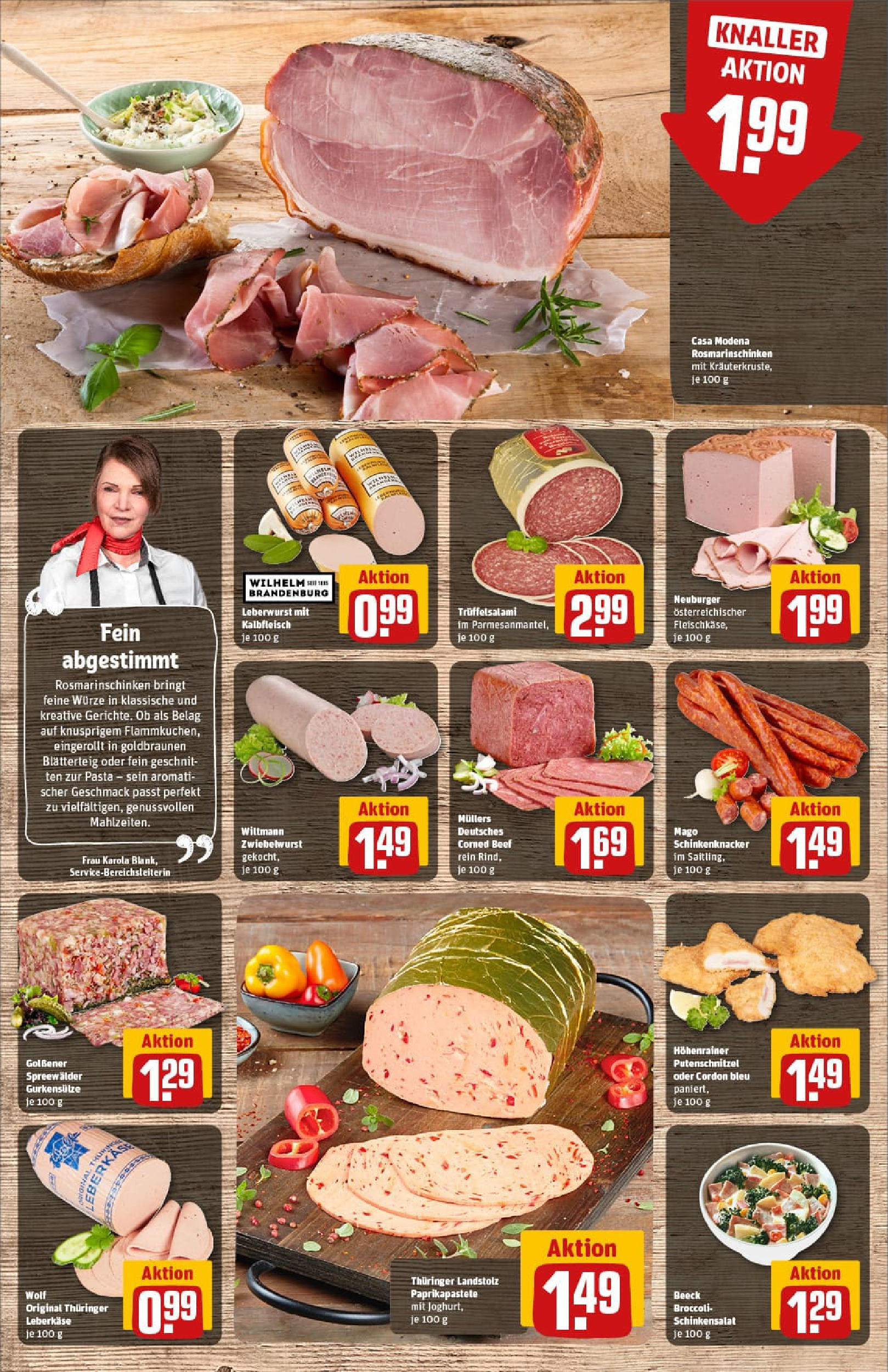 REWE Prospekt ab 29.06.2025 zum Blättern » Angebote | Seite: 14 | Produkte: Joghurt, Paprika, Salami, Leberkase