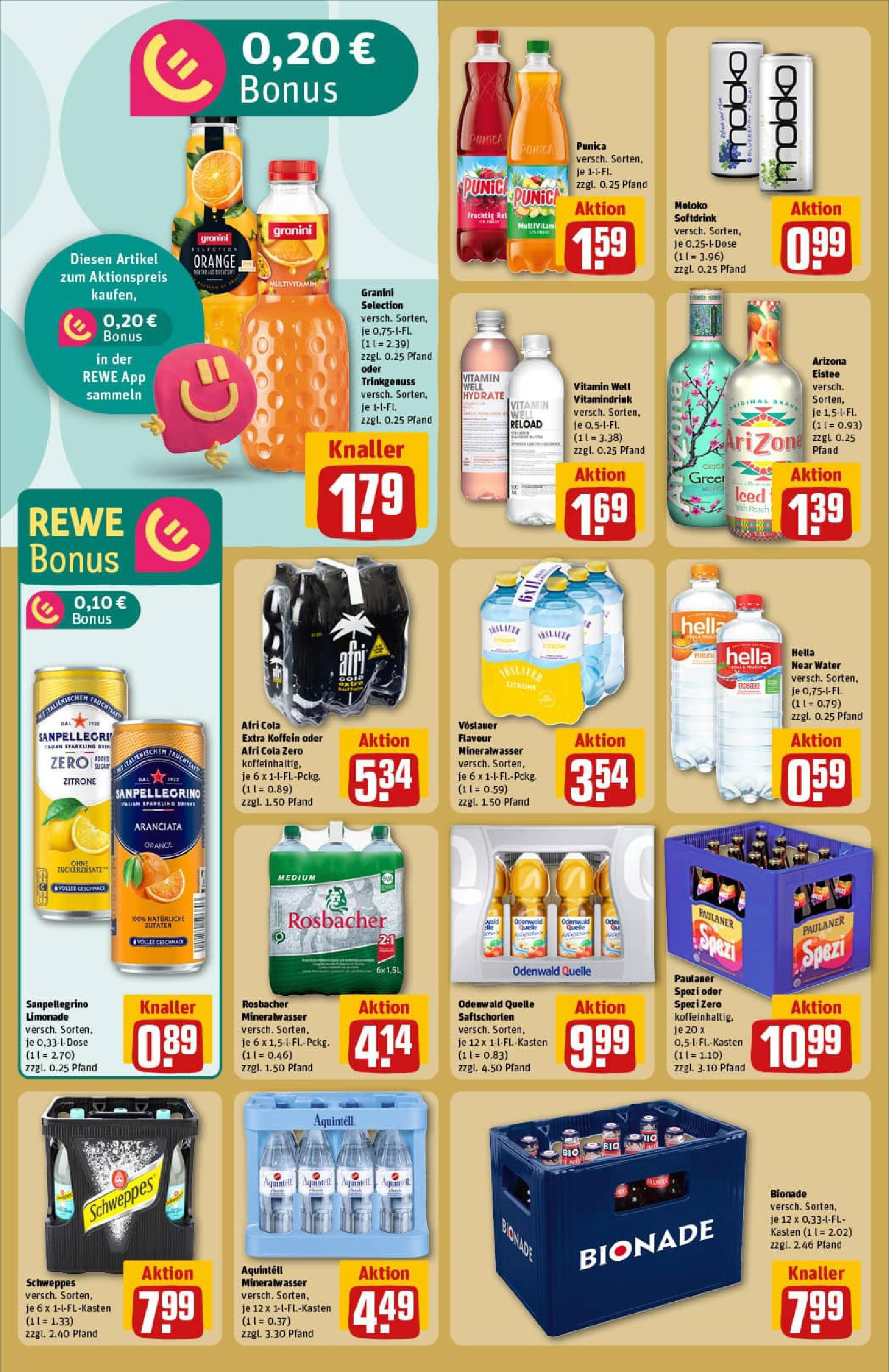 REWE Prospekt ab 29.06.2025 zum Blättern » Angebote | Seite: 22 | Produkte: Cola, Mineralwasser, Hella, Granini