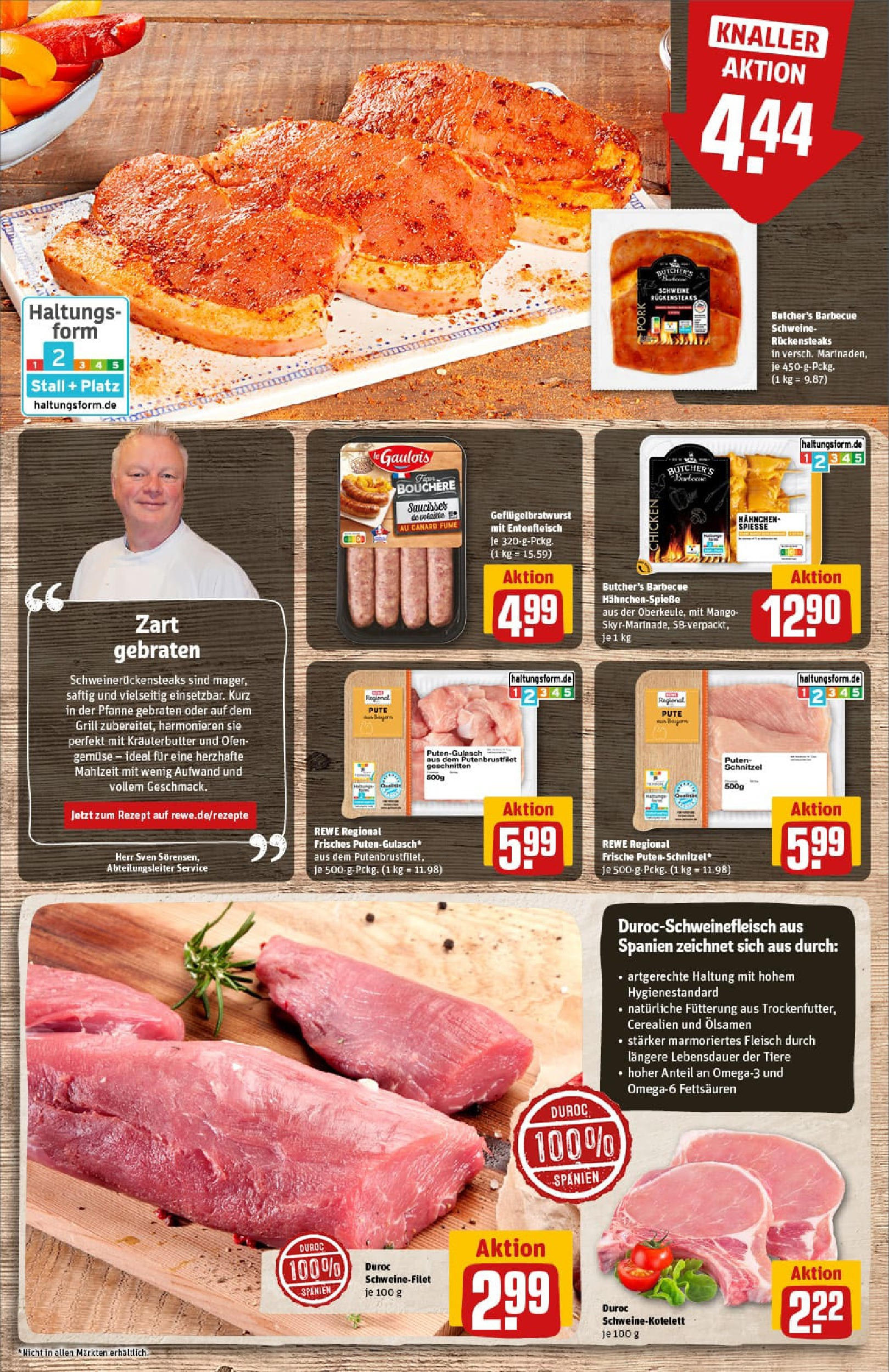 REWE Prospekt ab 29.06.2025 zum Blättern » Angebote | Seite: 10 | Produkte: Kräuterbutter, Spieße, Steak, Fleisch