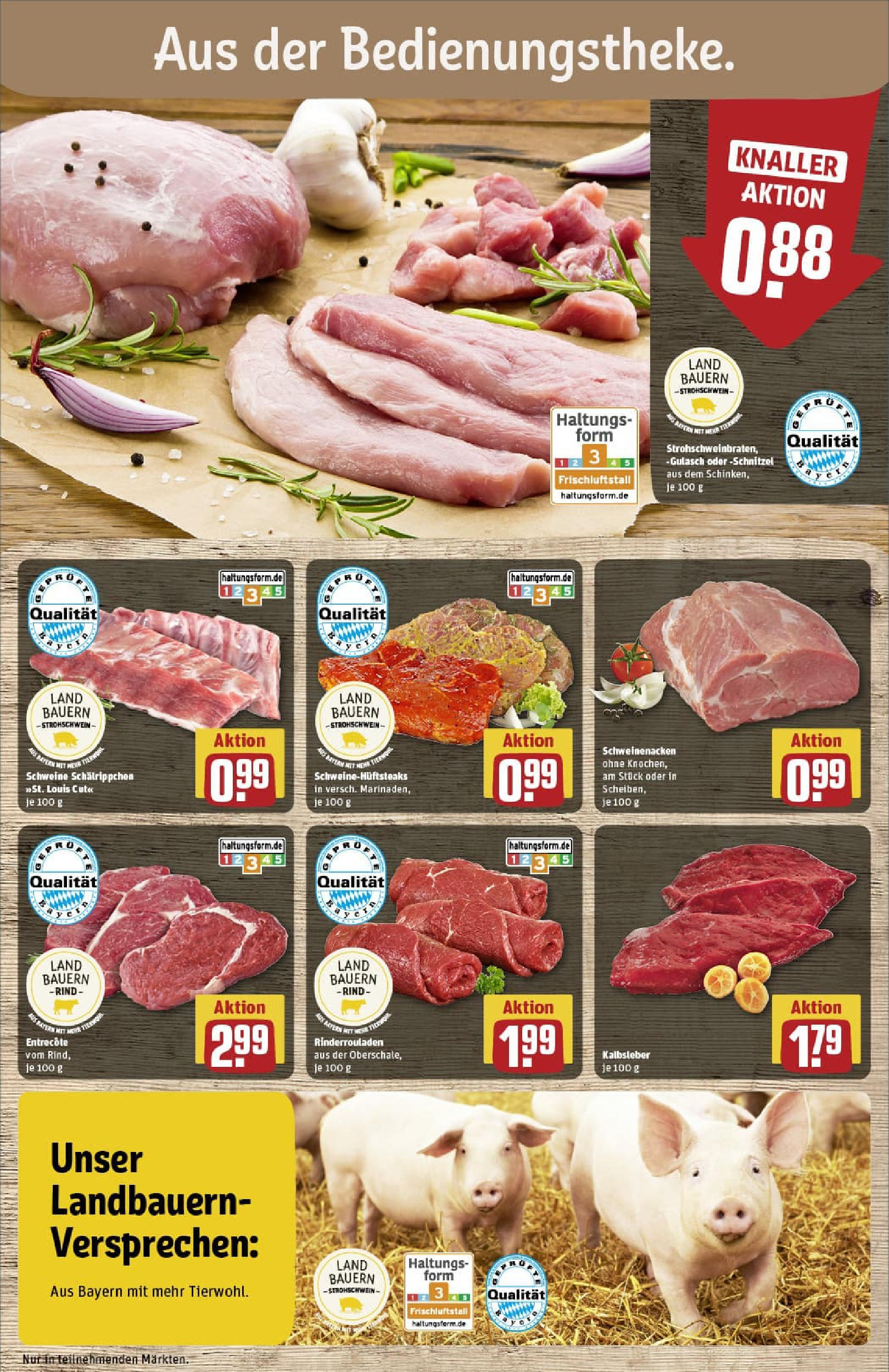 REWE Prospekt ab 29.06.2025 zum Blättern » Angebote | Seite: 12 | Produkte: Schweinenacken, Entrecote, Schnitzel, Kalbsleber