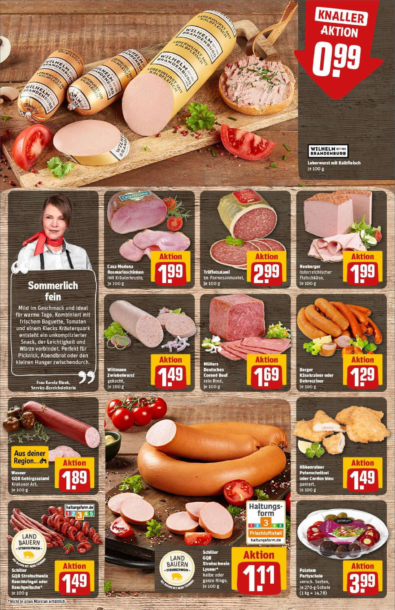 REWE Prospekt ab 29.06.2025 zum Blättern » Angebote | Seite: 14 | Produkte: Käse, Tomaten, Salami, Fleisch