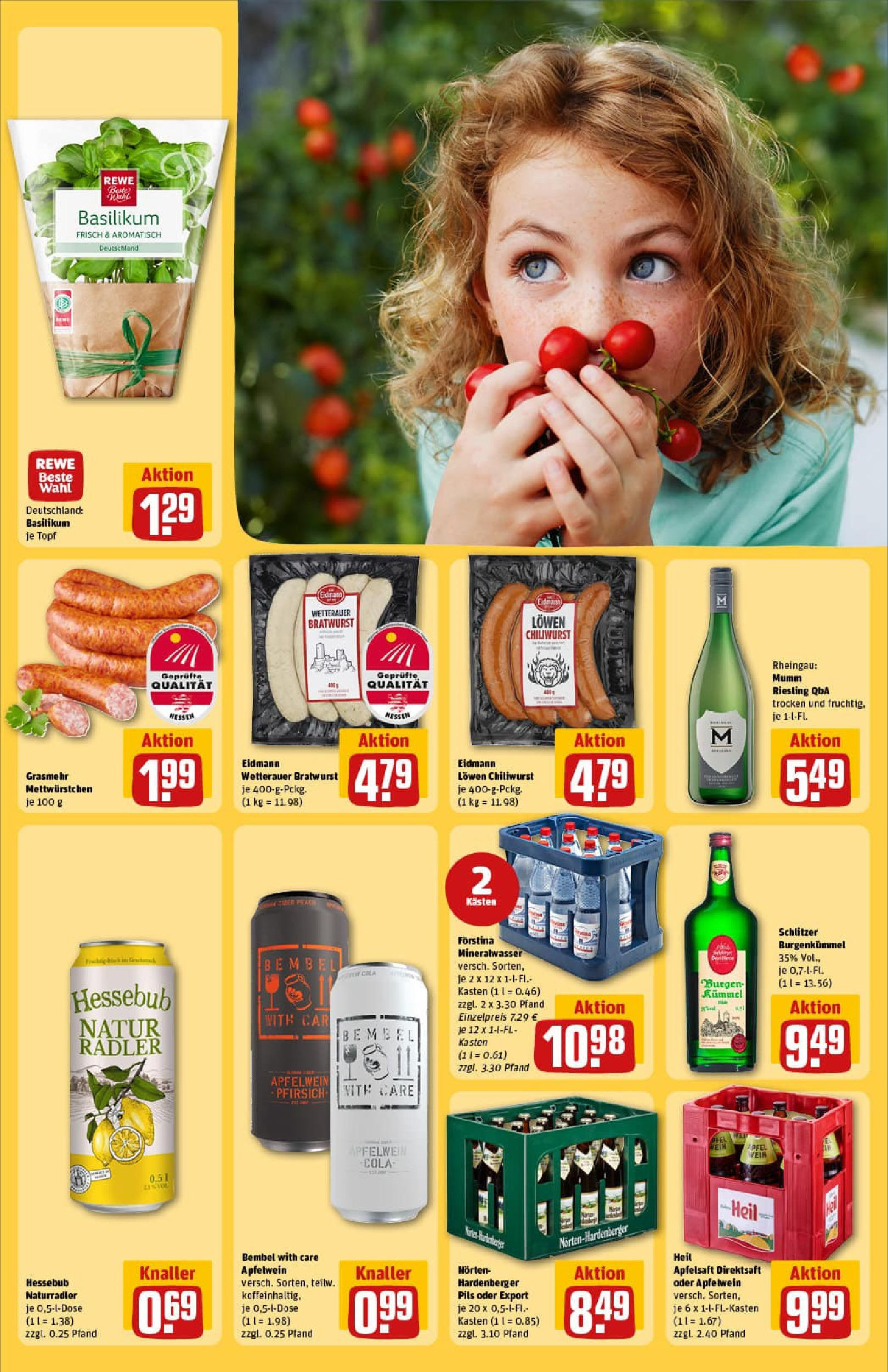 REWE Prospekt ab 29.06.2025 zum Blättern » Angebote | Seite: 31 | Produkte: Pils, Bratwurst, Apfelsaft, Radler