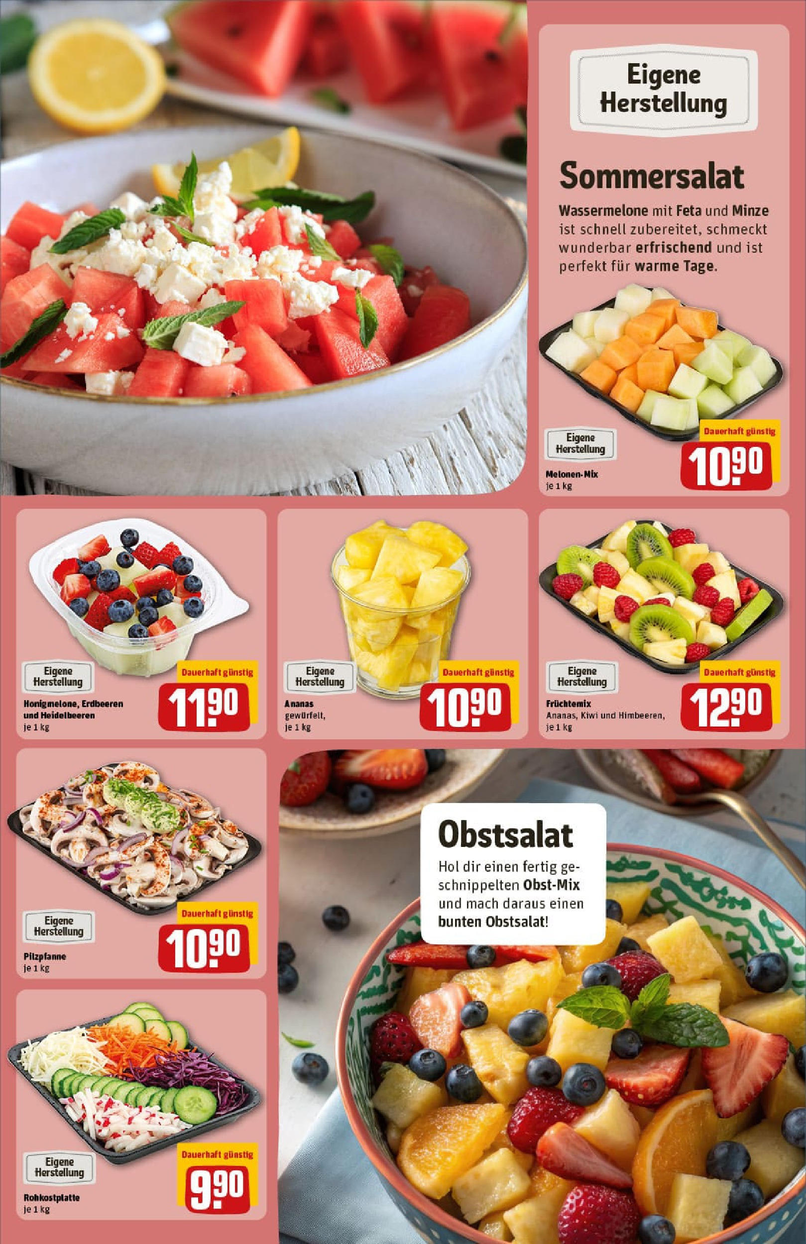 REWE Prospekt ab 29.06.2025 zum Blättern » Angebote | Seite: 15 | Produkte: Feta, Ananas, Heidelbeeren, Wassermelone