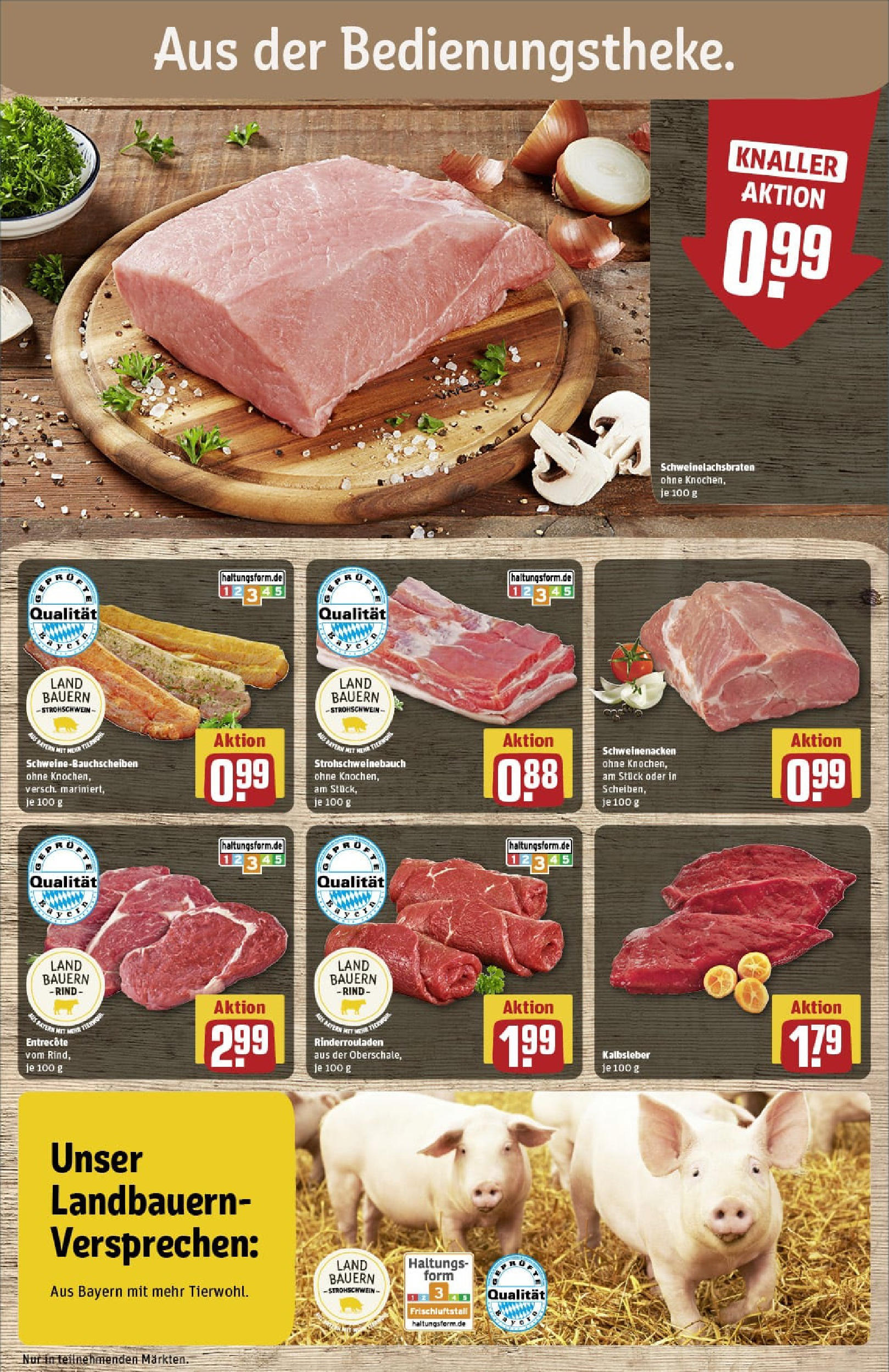 REWE Prospekt ab 29.06.2025 zum Blättern » Angebote | Seite: 12 | Produkte: Rinderrouladen, Schweinenacken, Entrecote, Kalbsleber