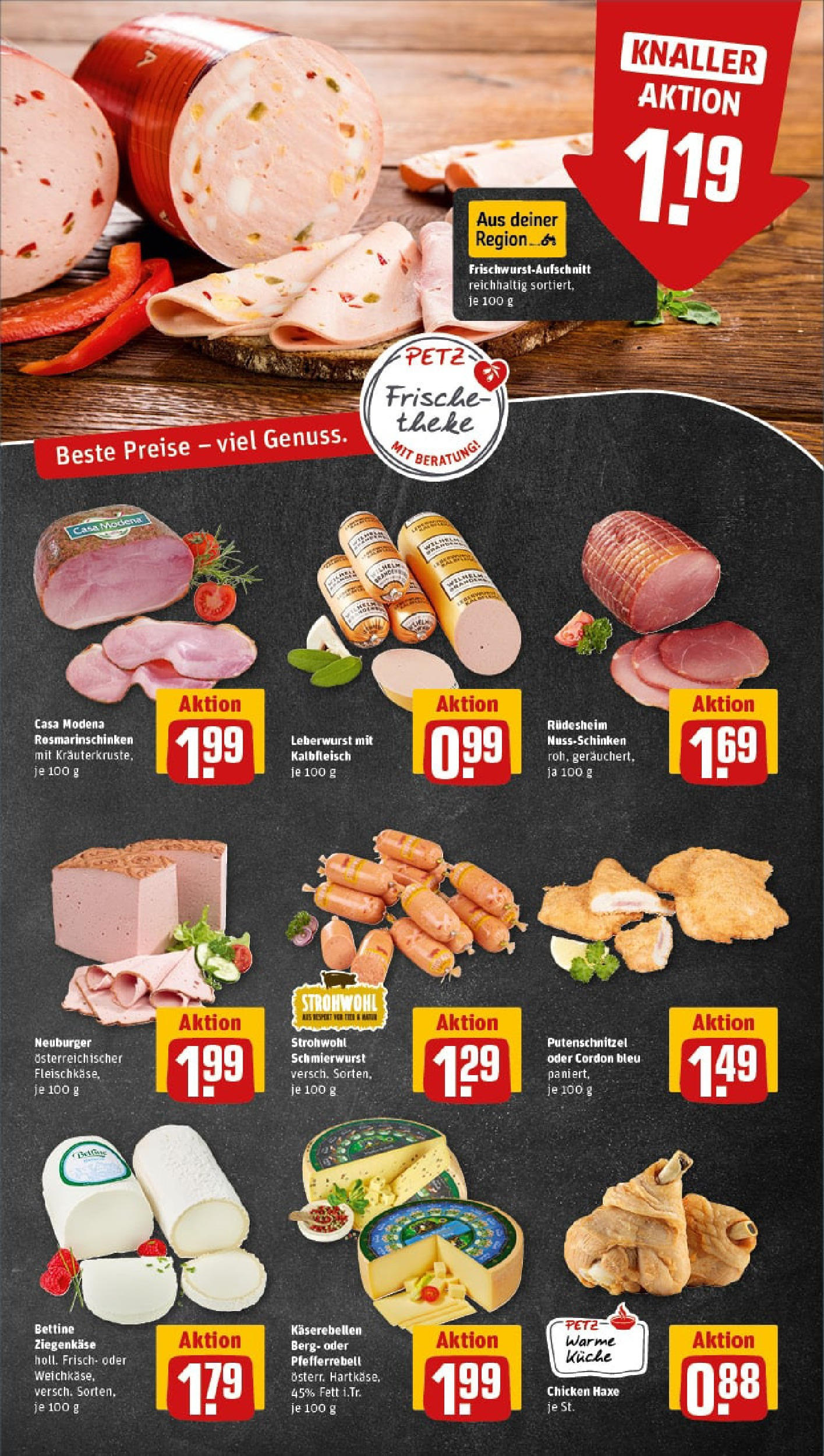 REWE Prospekt ab 29.06.2025 zum Blättern » Angebote | Seite: 11 | Produkte: Theke, Ziegenkäse, Küche, Putenschnitzel