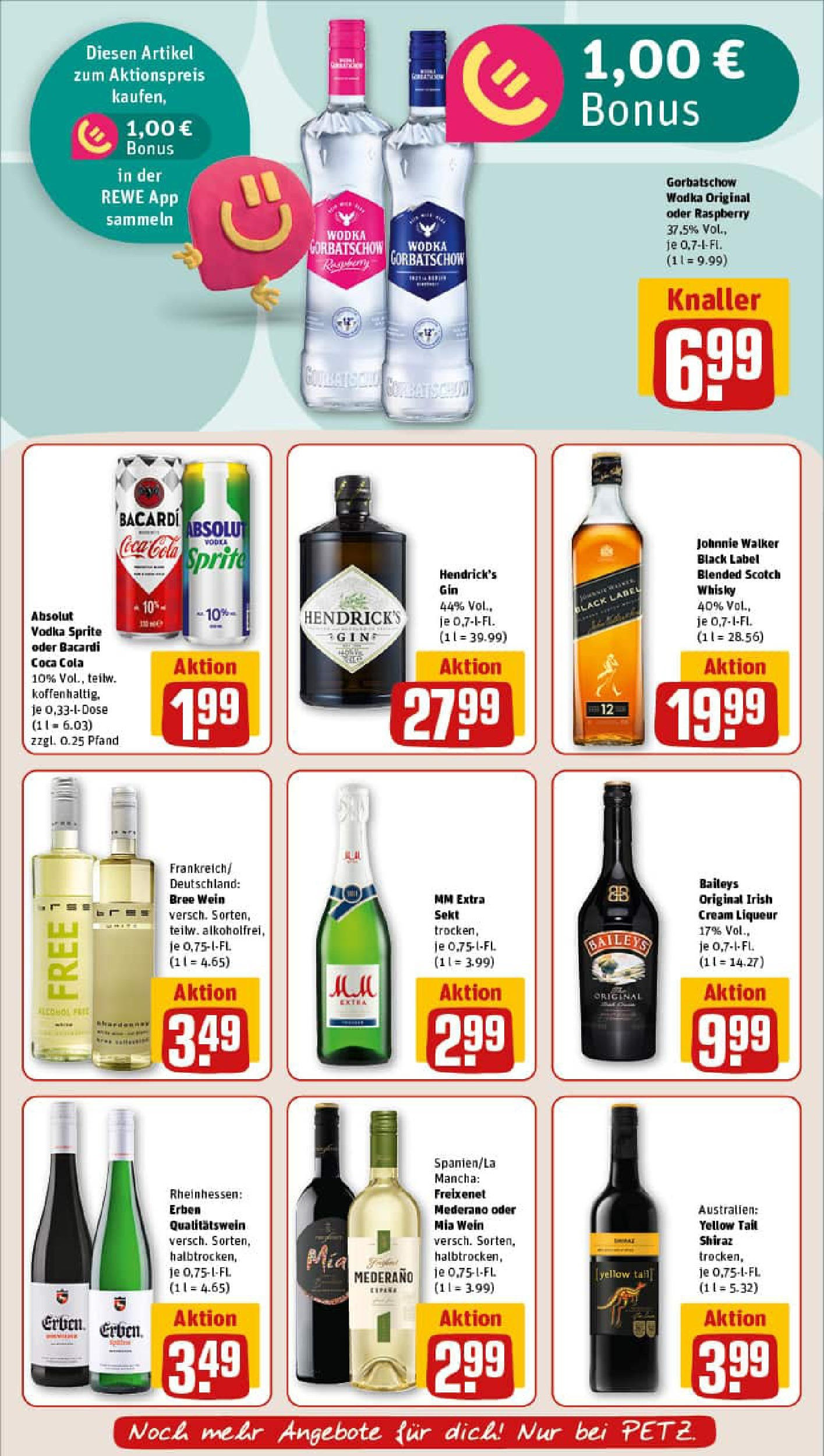 REWE Prospekt ab 29.06.2025 zum Blättern » Angebote | Seite: 19 | Produkte: Bacardi, Freixenet, Freixenet mederano, Wodka