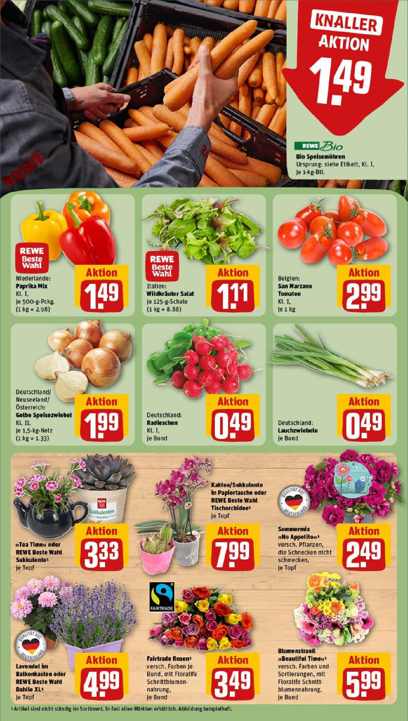REWE Prospekt ab 29.06.2025 zum Blättern » Angebote | Seite: 5 | Produkte: Tomaten, Paprika, Lavendel, Salat