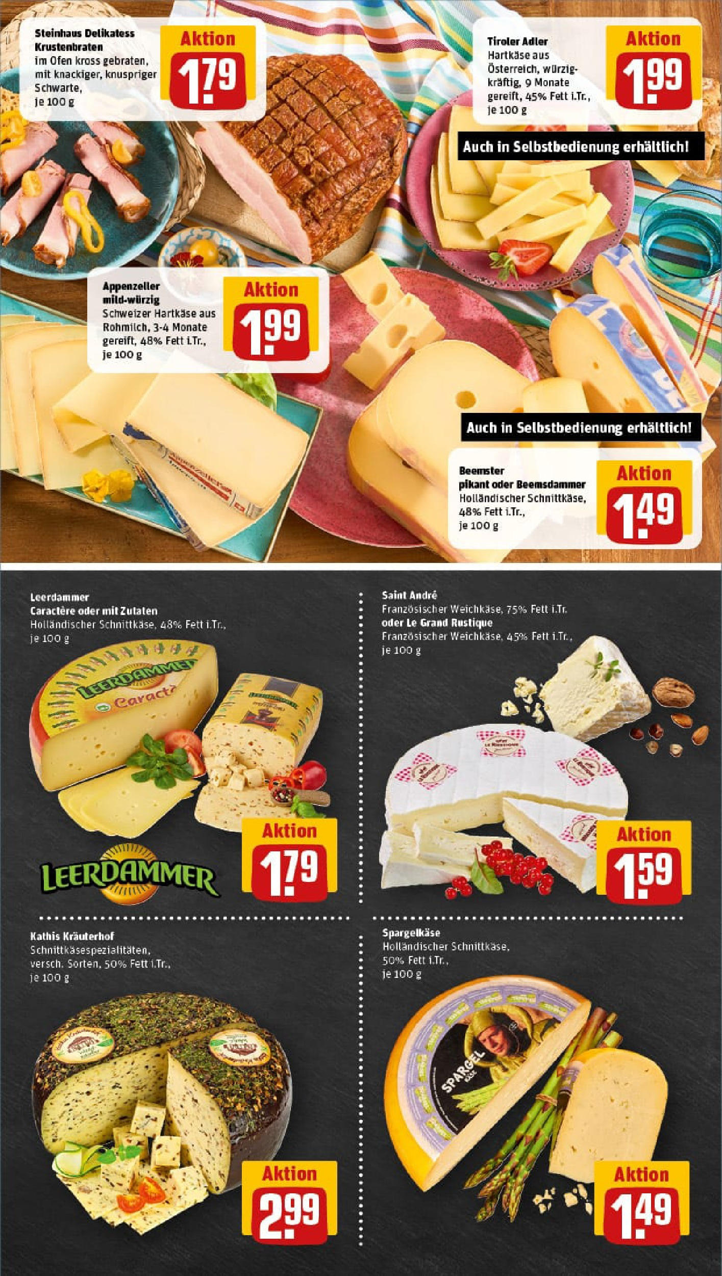 REWE Prospekt ab 29.06.2025 zum Blättern » Angebote | Seite: 9 | Produkte: Ofen, Krustenbraten, Spargel, Leerdammer