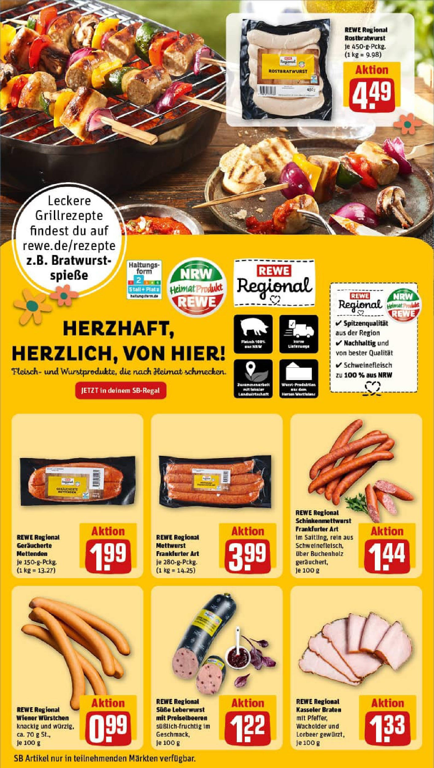 REWE Prospekt ab 29.06.2025 zum Blättern » Angebote | Seite: 11 | Produkte: Wiener wurstchen, Bratwurst, Schweinefleisch, Fleisch