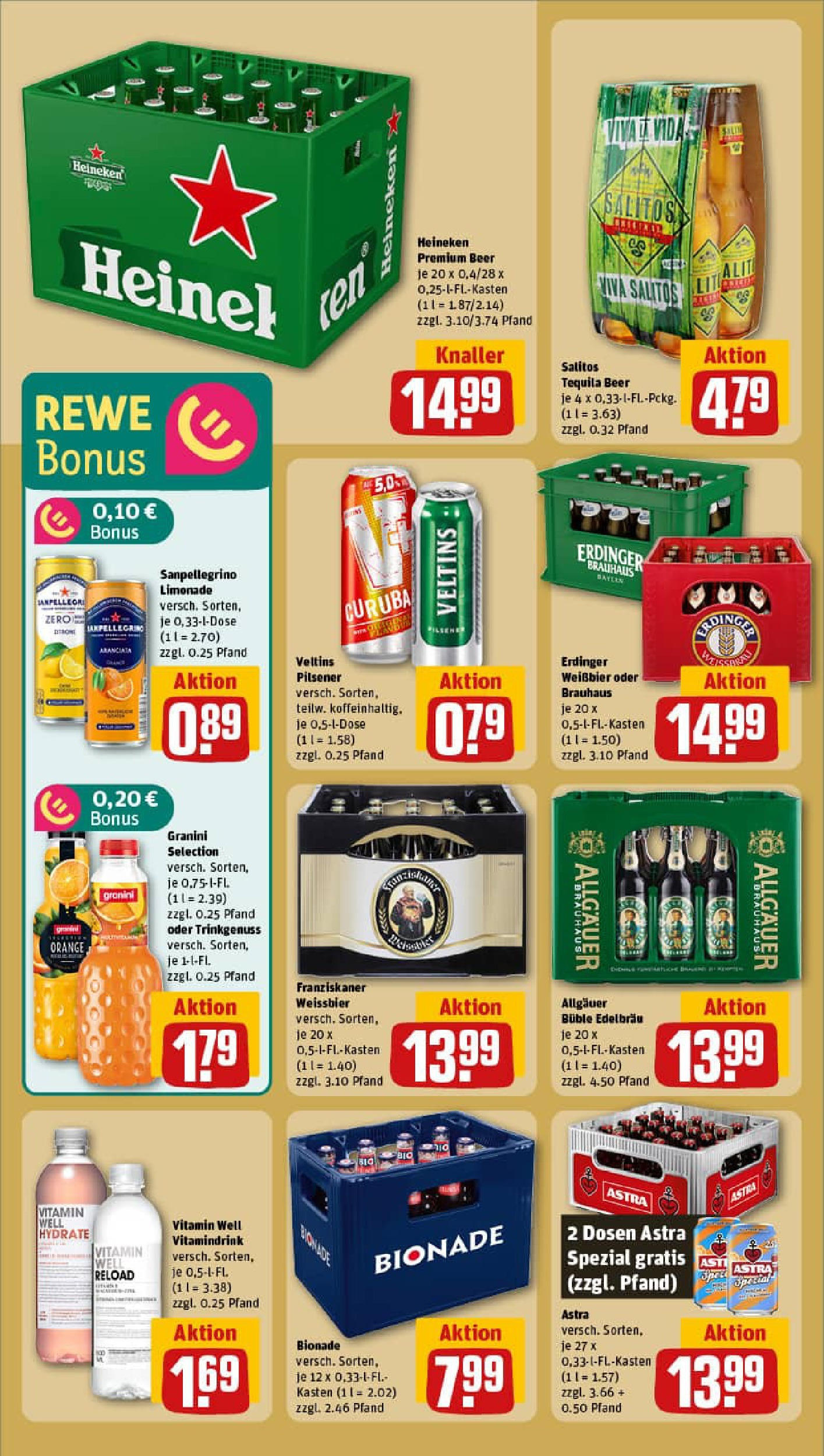 REWE Prospekt ab 29.06.2025 zum Blättern » Angebote | Seite: 22 | Produkte: Weißbier, Tequila, Granini, Veltins