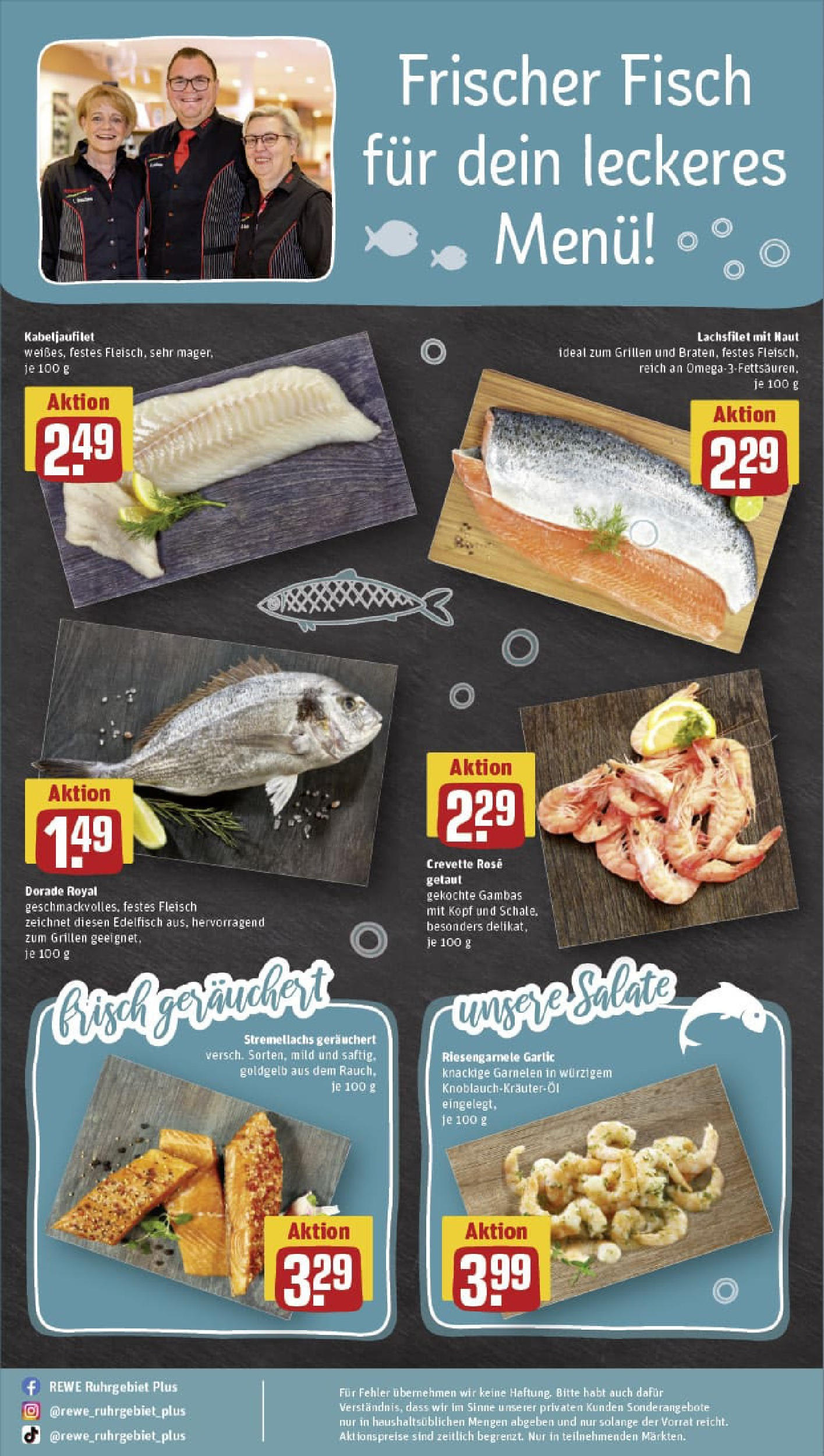 REWE Prospekt ab 29.06.2025 zum Blättern » Angebote | Seite: 33 | Produkte: Dorade, Garnelen, Fisch, Fleisch