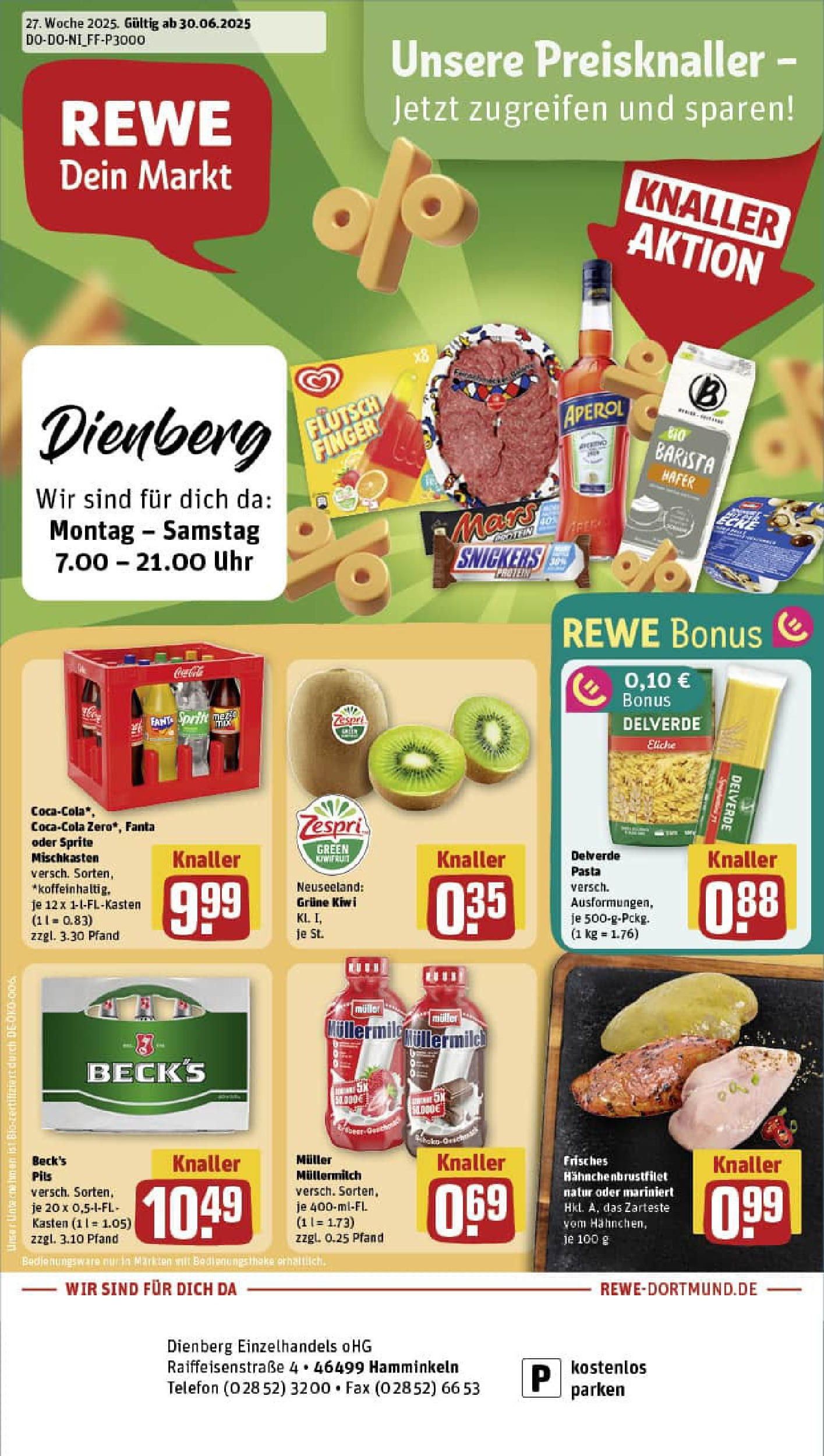 REWE Prospekt ab 29.06.2025 nächste Woche - Prospekt Hamminkeln Vorschau von dem Prospekt des Geschäftes Rewe, gültig ab dem 29.06.2025