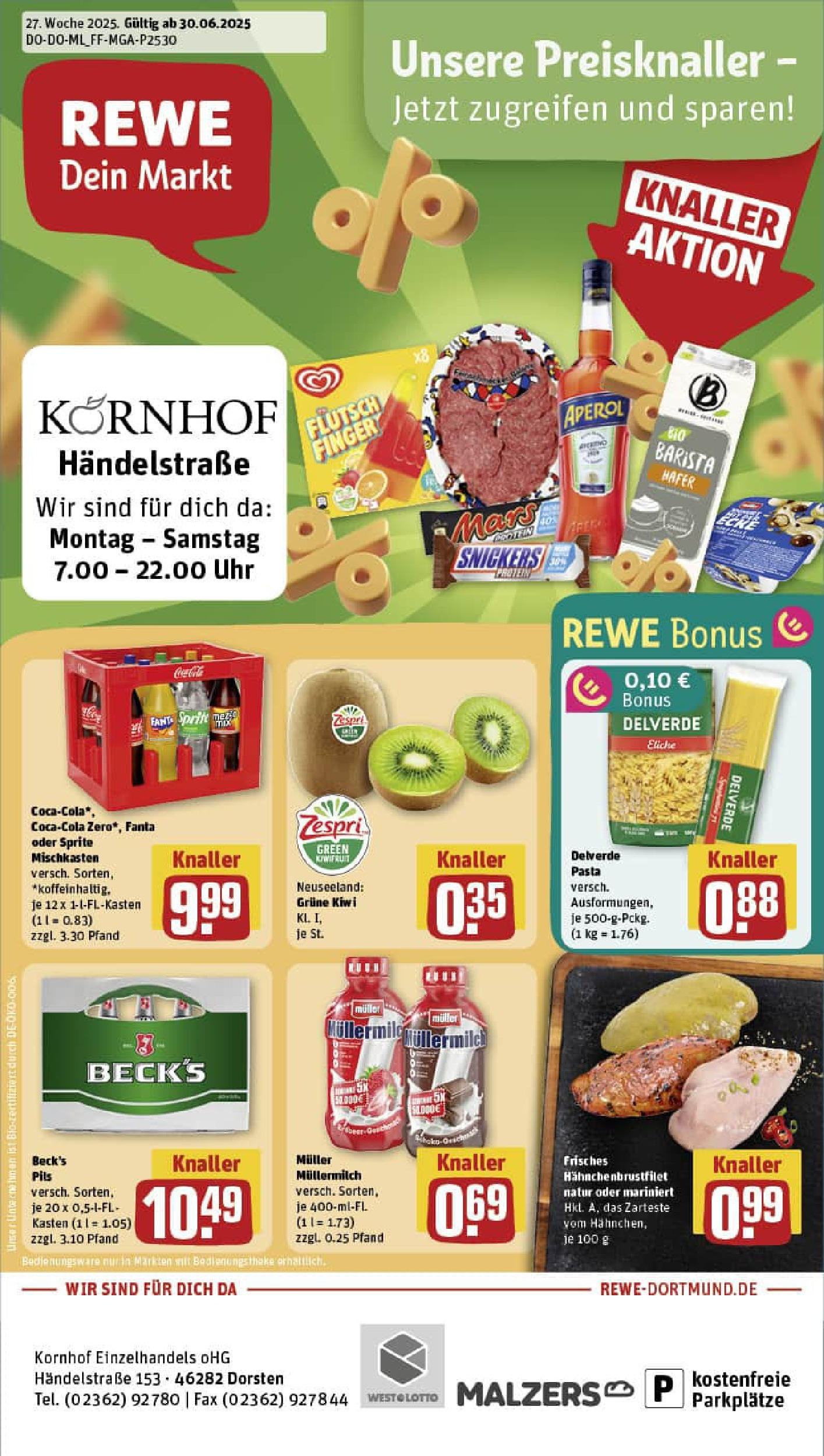 REWE Prospekt ab 29.06.2025 nächste Woche - Prospekt Dorsten Vorschau von dem Prospekt des Geschäftes Rewe, gültig ab dem 29.06.2025