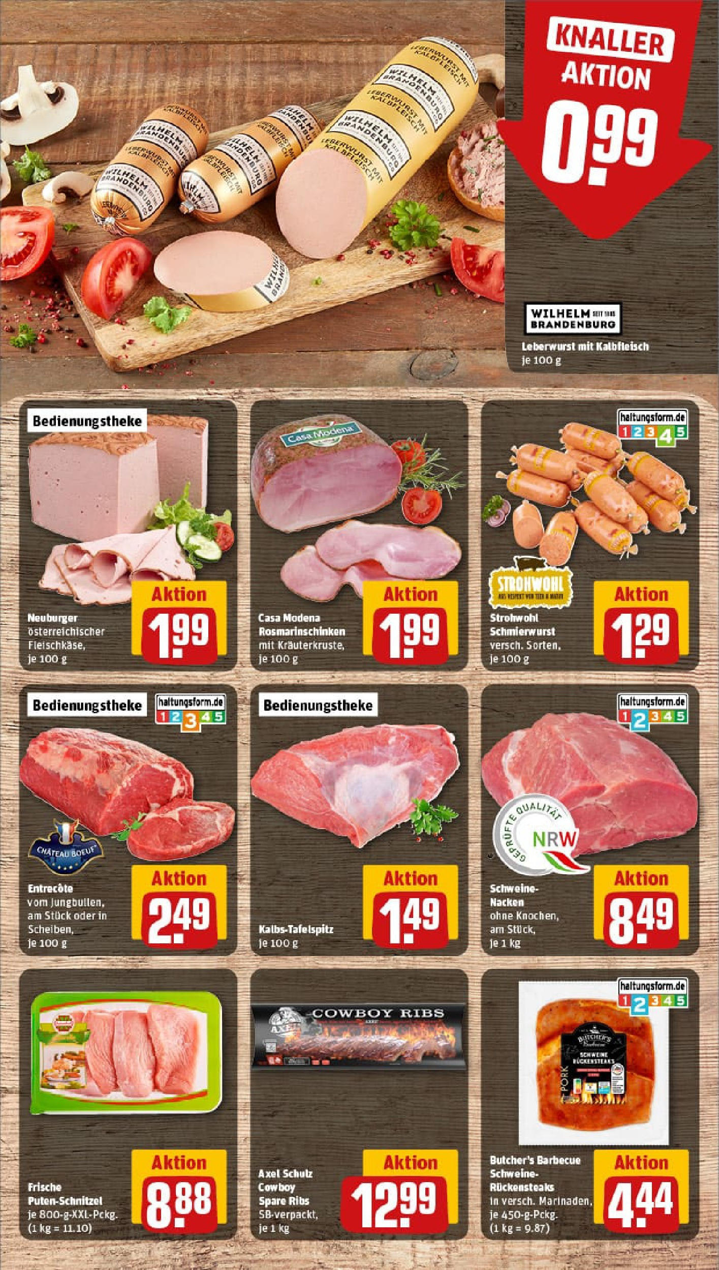 REWE Prospekt ab 29.06.2025 zum Blättern » Angebote | Seite: 10 | Produkte: Spare ribs, Entrecote, Putenschnitzel, Steak