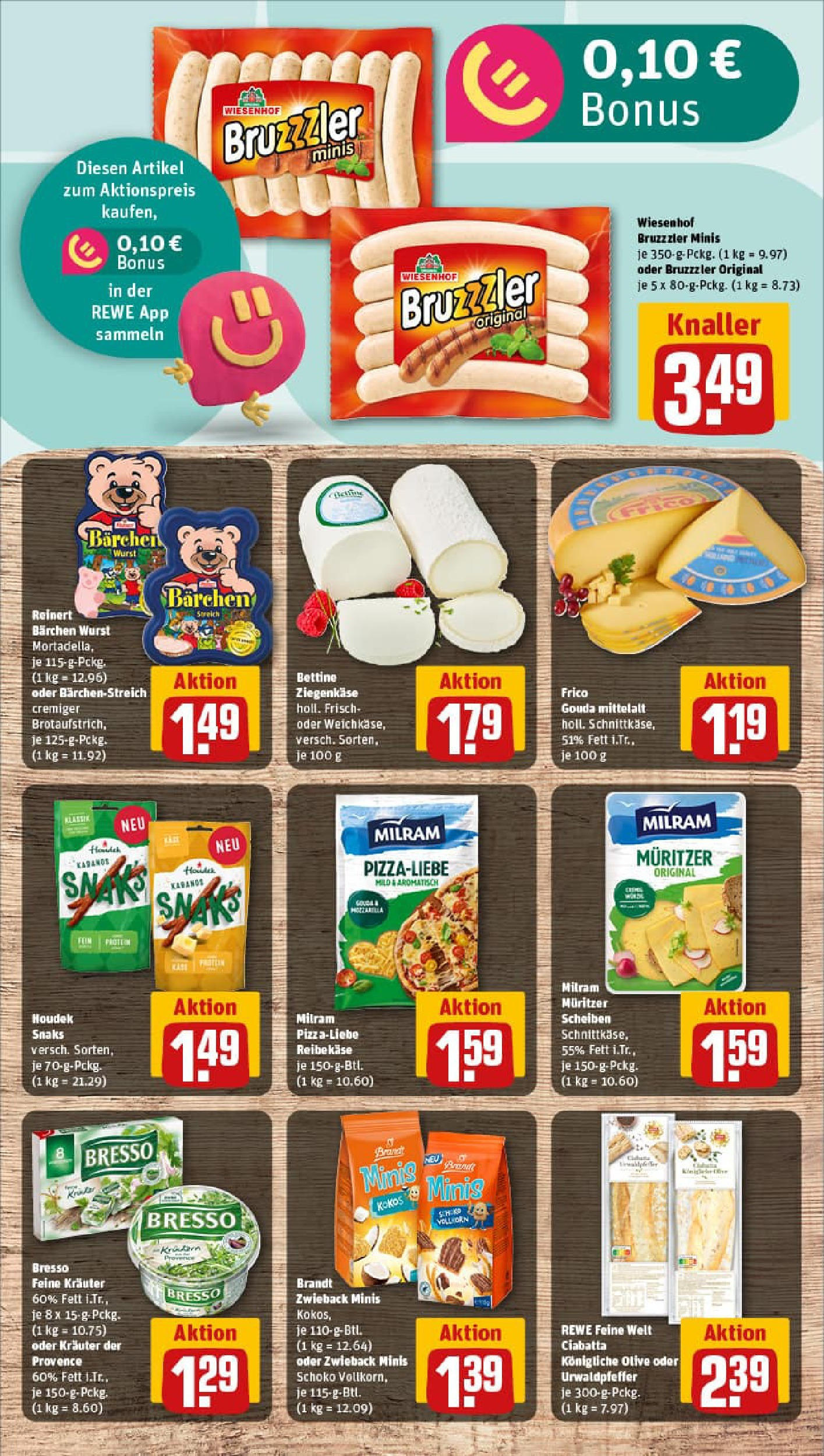 REWE Prospekt ab 29.06.2025 zum Blättern » Angebote | Seite: 11 | Produkte: Gouda, Ziegenkäse, Milram, Reibekase