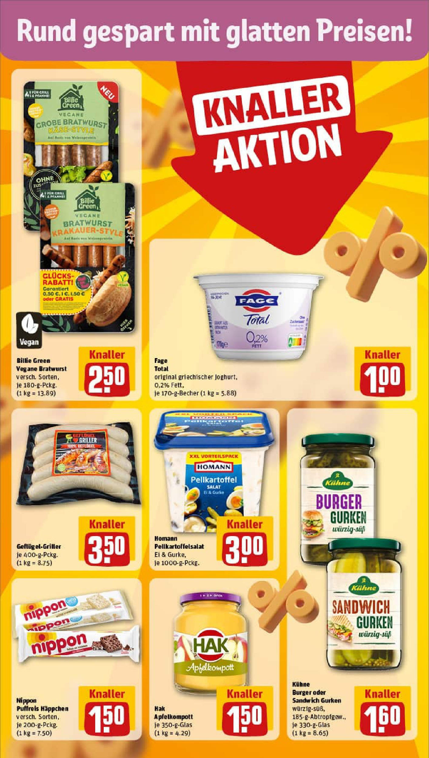 REWE Prospekt ab 29.06.2025 zum Blättern » Angebote | Seite: 20 | Produkte: Bratwurst, Burger, Gurken, Salat