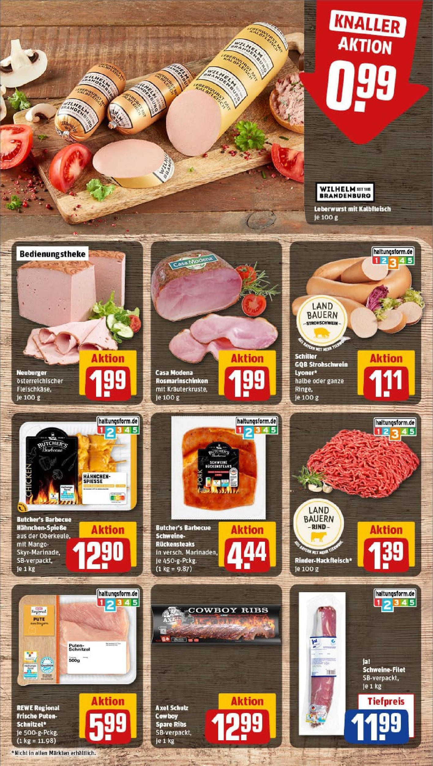 REWE Prospekt ab 29.06.2025 zum Blättern » Angebote | Seite: 10 | Produkte: Spieße, Schnitzel, Schweinefilet, Mango