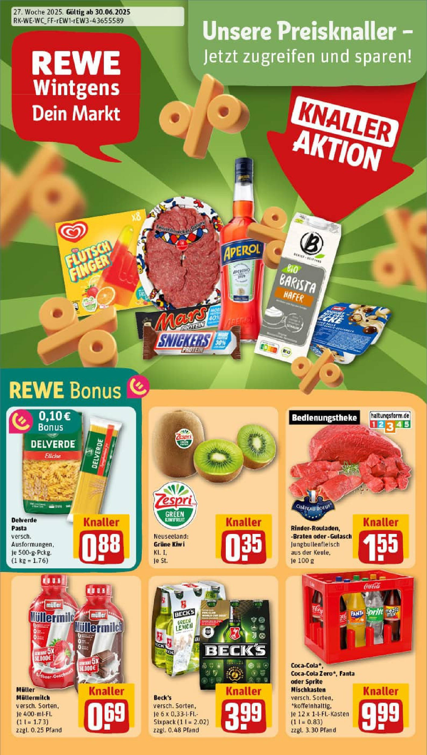 REWE Prospekt ab 29.06.2025 nächste Woche - Prospekt Bergisch Gladbach / Bensberg Vorschau von dem Prospekt des Geschäftes Rewe, gültig ab dem 29.06.2025