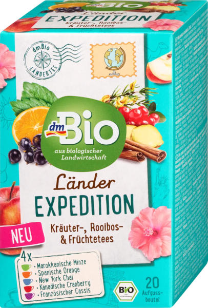 dmBio Tee Set, Länder Expedition 5 Sorten (20 Beutel)