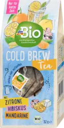 dmBio Cold Brew Tea mit Zitrone, Hibiskus & Mandarine