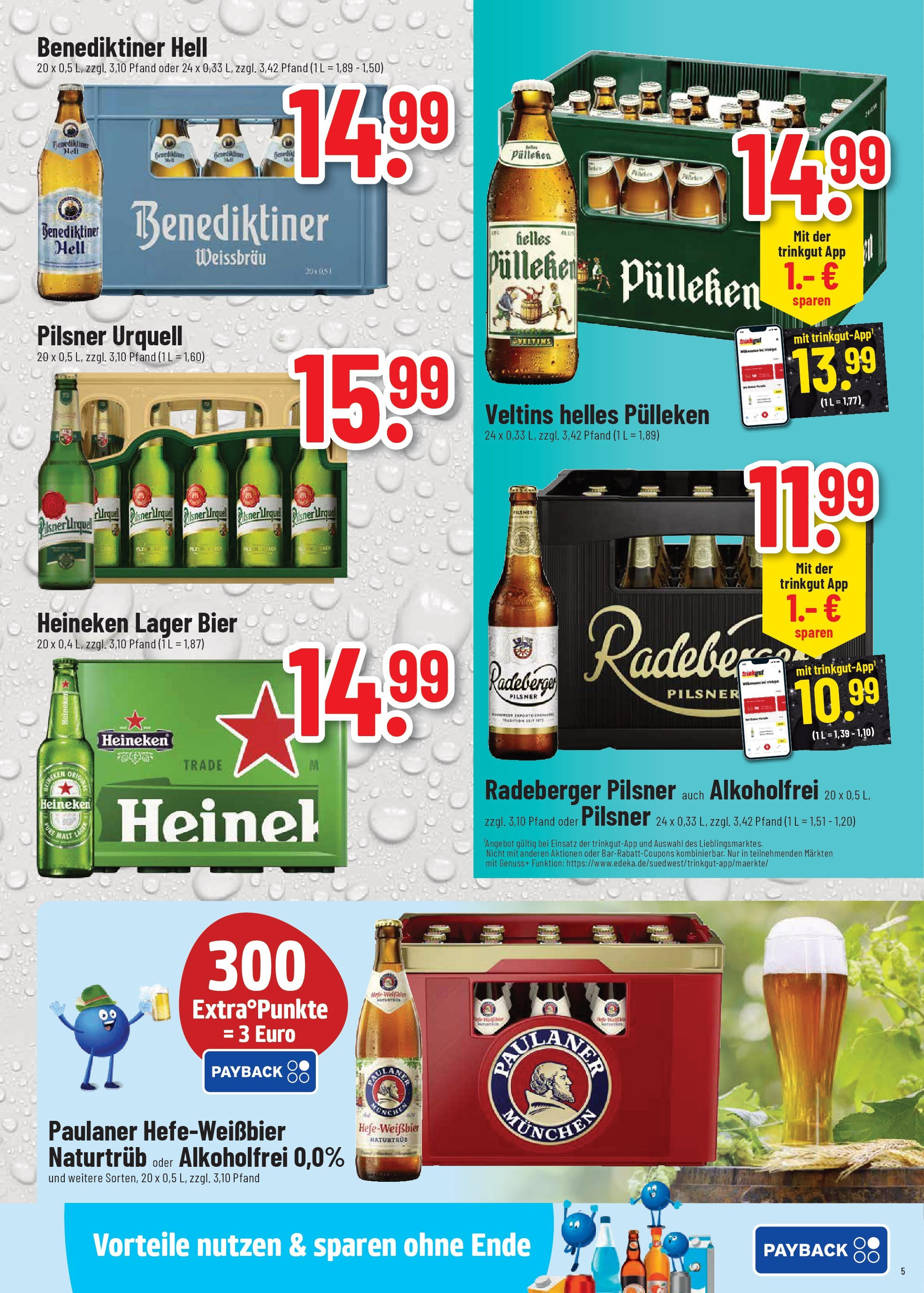 Trinkgut prospekt Wittlich	 (ab 29.06.2025) » Angebote online | Seite: 5 | Produkte: Bier, Benediktiner hell, Paulaner, Veltins
