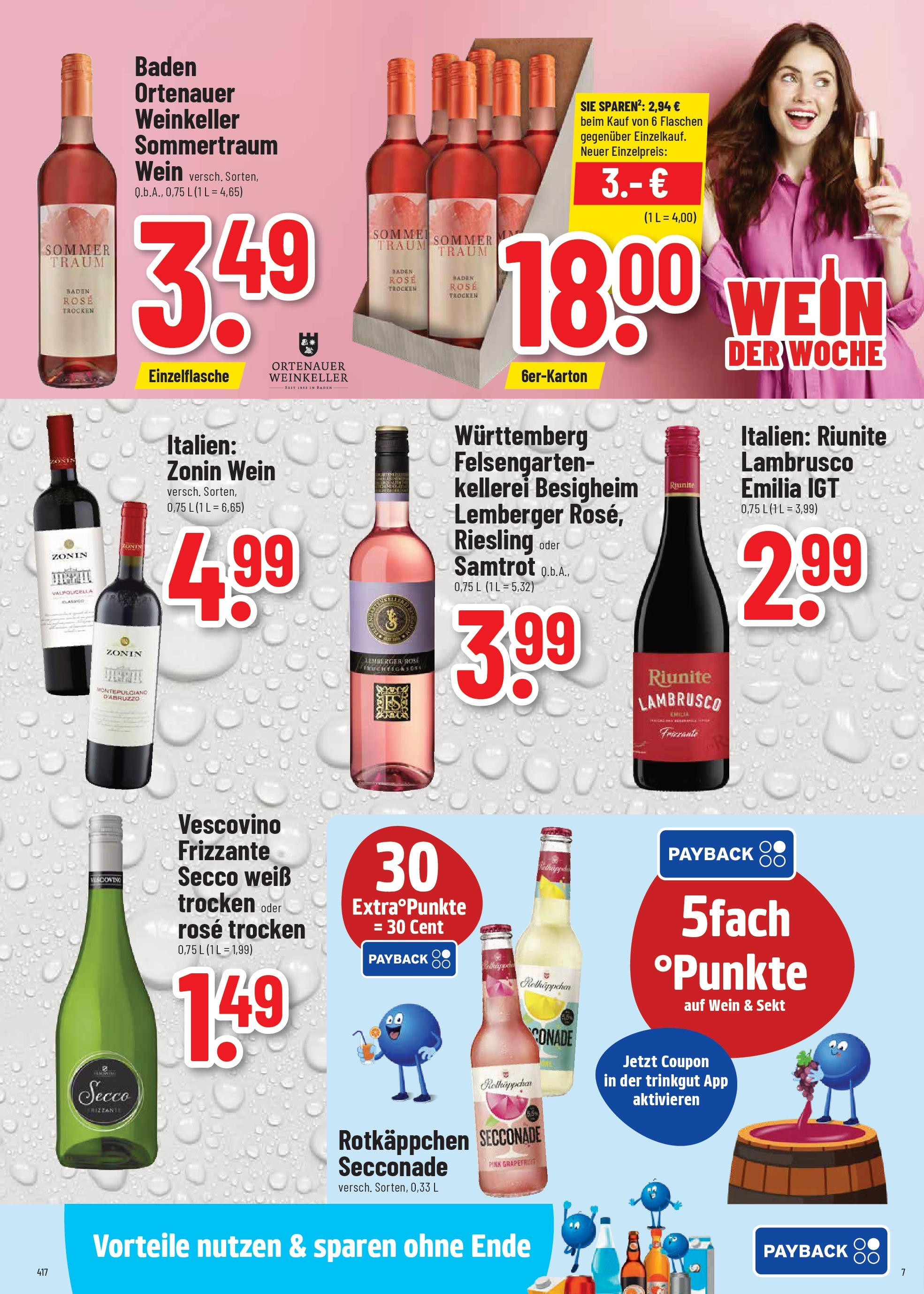 Trinkgut prospekt Crailsheim	 (ab 29.06.2025) » Angebote online | Seite: 7 | Produkte: Sekt, Grapefruit, Rotkäppchen, Wein