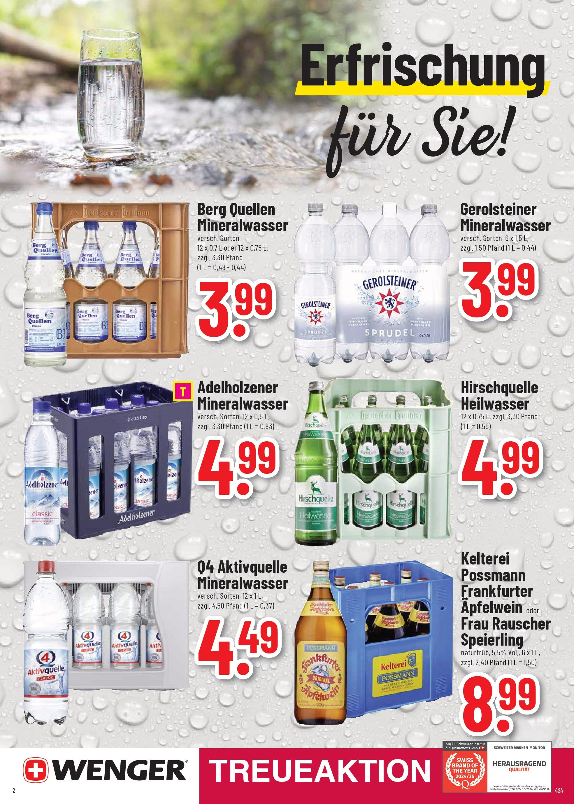 Trinkgut prospekt Worms	 (ab 29.06.2025) » Angebote online | Seite: 2 | Produkte: Adelholzener, Mineralwasser, Gerolsteiner