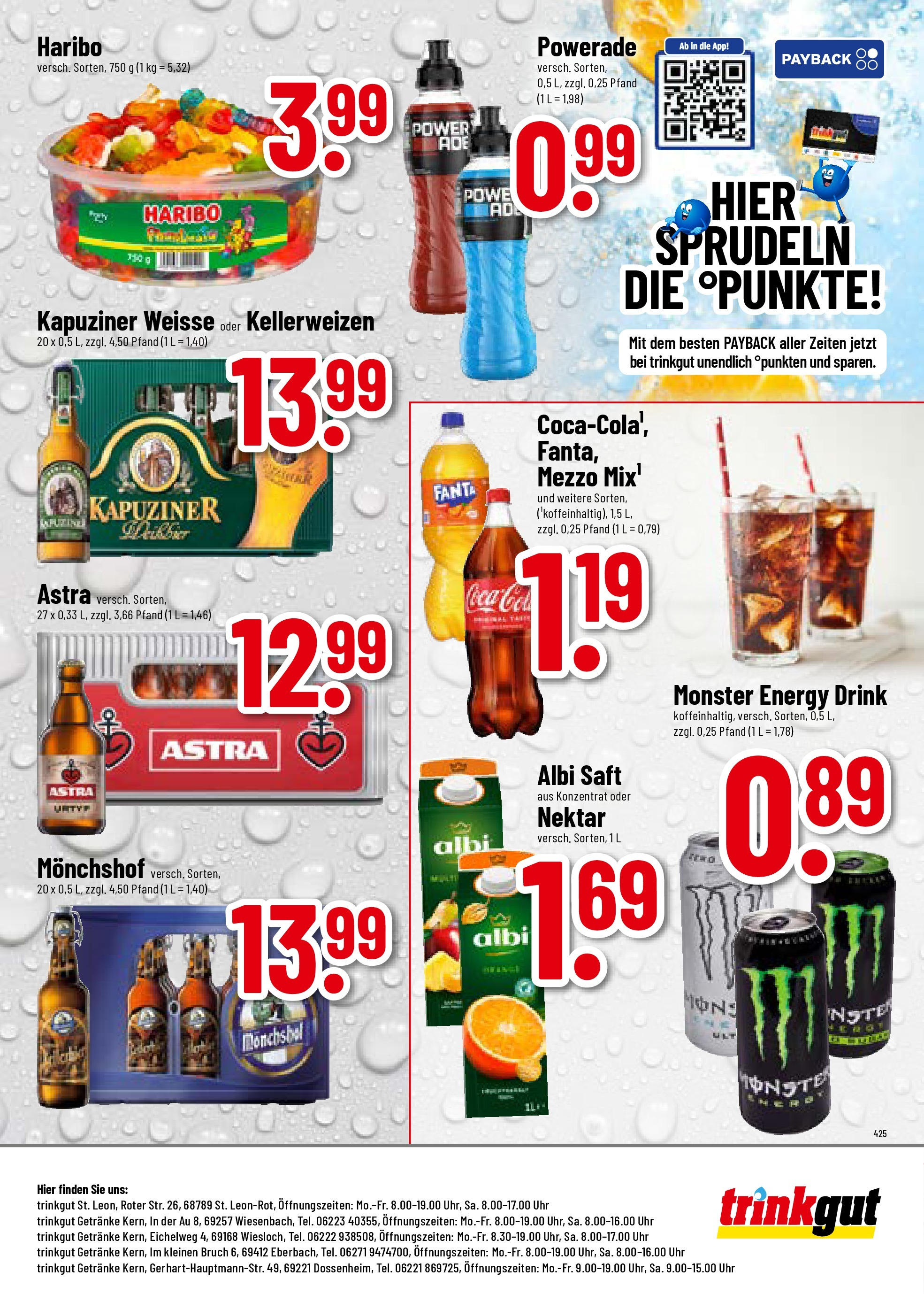 Trinkgut prospekt St. Leon-Rot	 (ab 29.06.2025) » Angebote online | Seite: 8 | Produkte: Monchshof, Energy, Powerade, Saft
