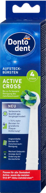 Dontodent Aufsteckbürste Active Cross