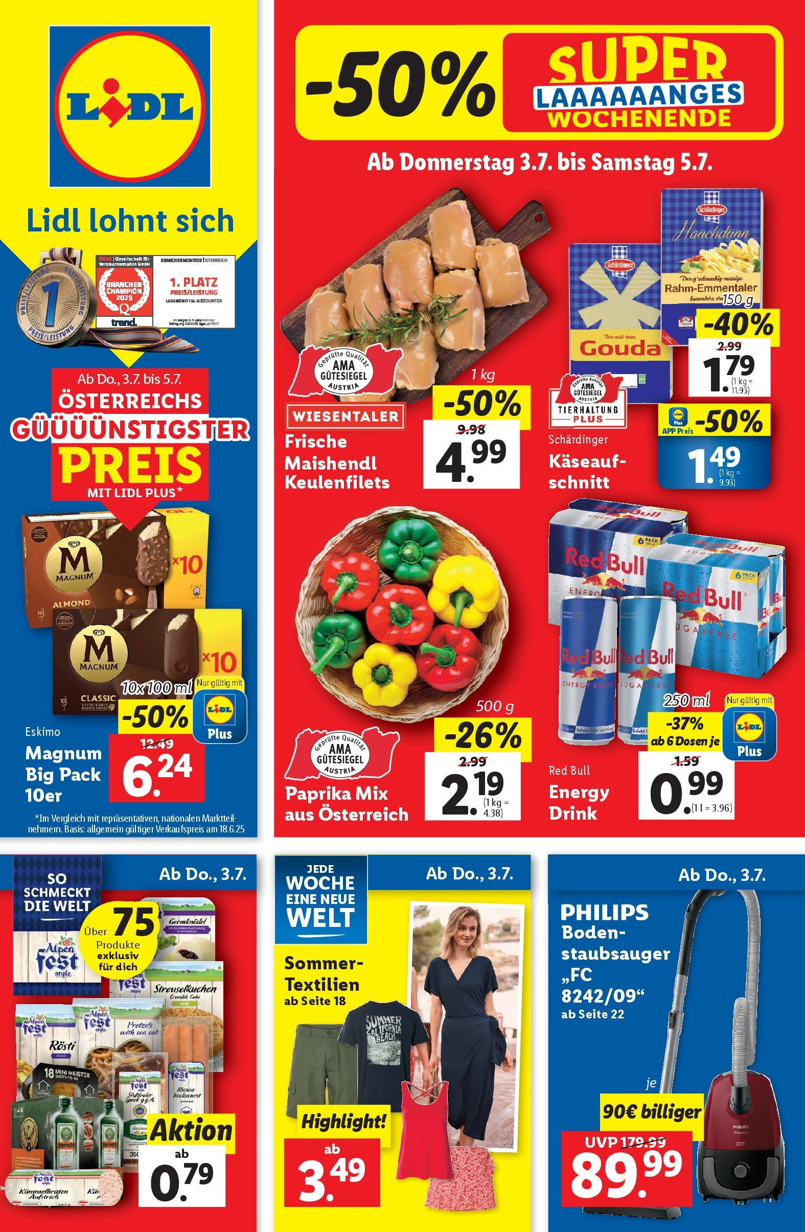 Lidl Flugblatt - Wien ab 02.07.2025 - Angebote ab donnerstag | Seite: 1 | Produkte: Monitor, Staubsauger