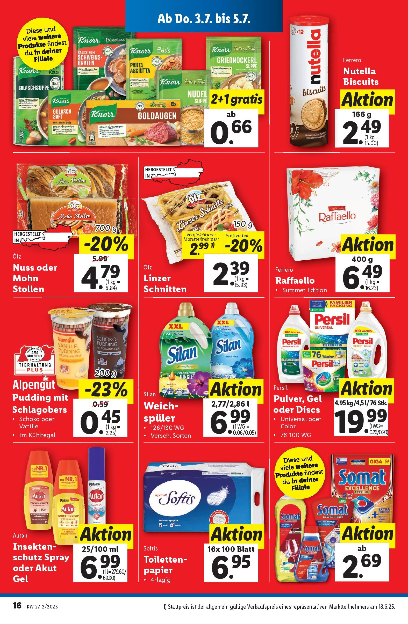 Lidl Flugblatt - Salzburg, Dornbirn, Jenbach ab 02.07.2025 - Angebote ab donnerstag | Seite: 18 | Produkte: Pasta, Saft