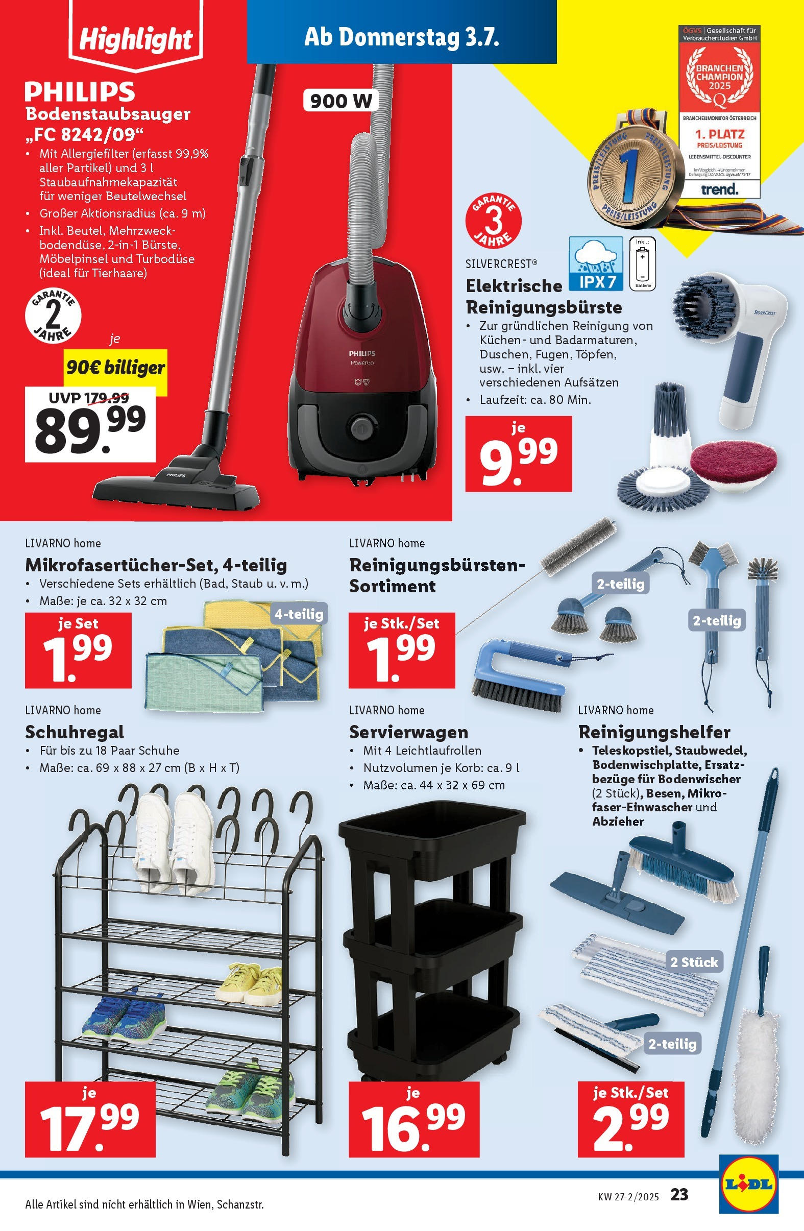 Lidl Flugblatt - Salzburg, Dornbirn, Jenbach ab 02.07.2025 - Angebote ab donnerstag | Seite: 25 | Produkte: Batterie, Korb