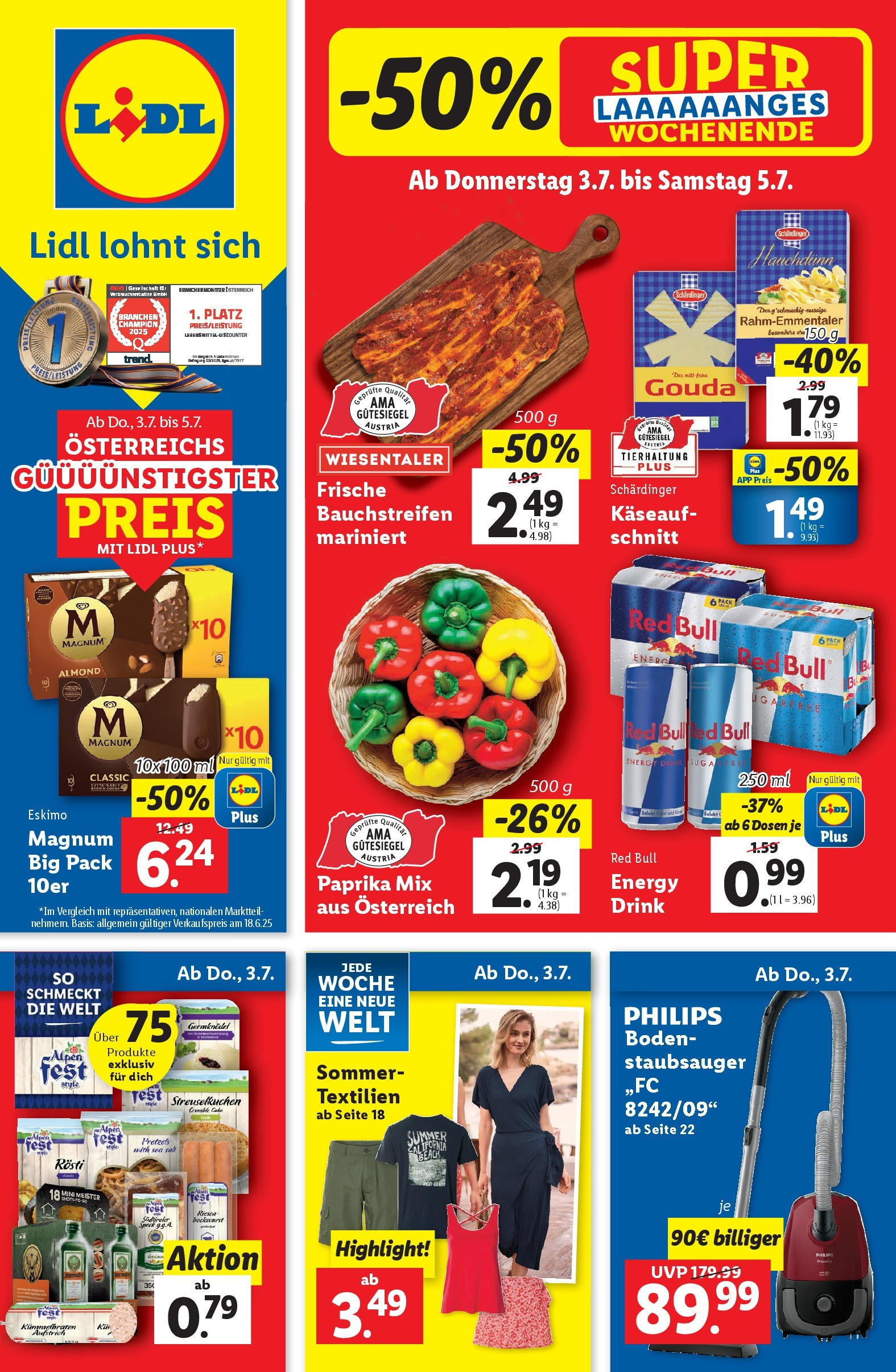 Lidl Flugblatt - Salzburg, Dornbirn, Jenbach ab 02.07.2025 - Angebote ab donnerstag | Seite: 1 | Produkte: Staubsauger