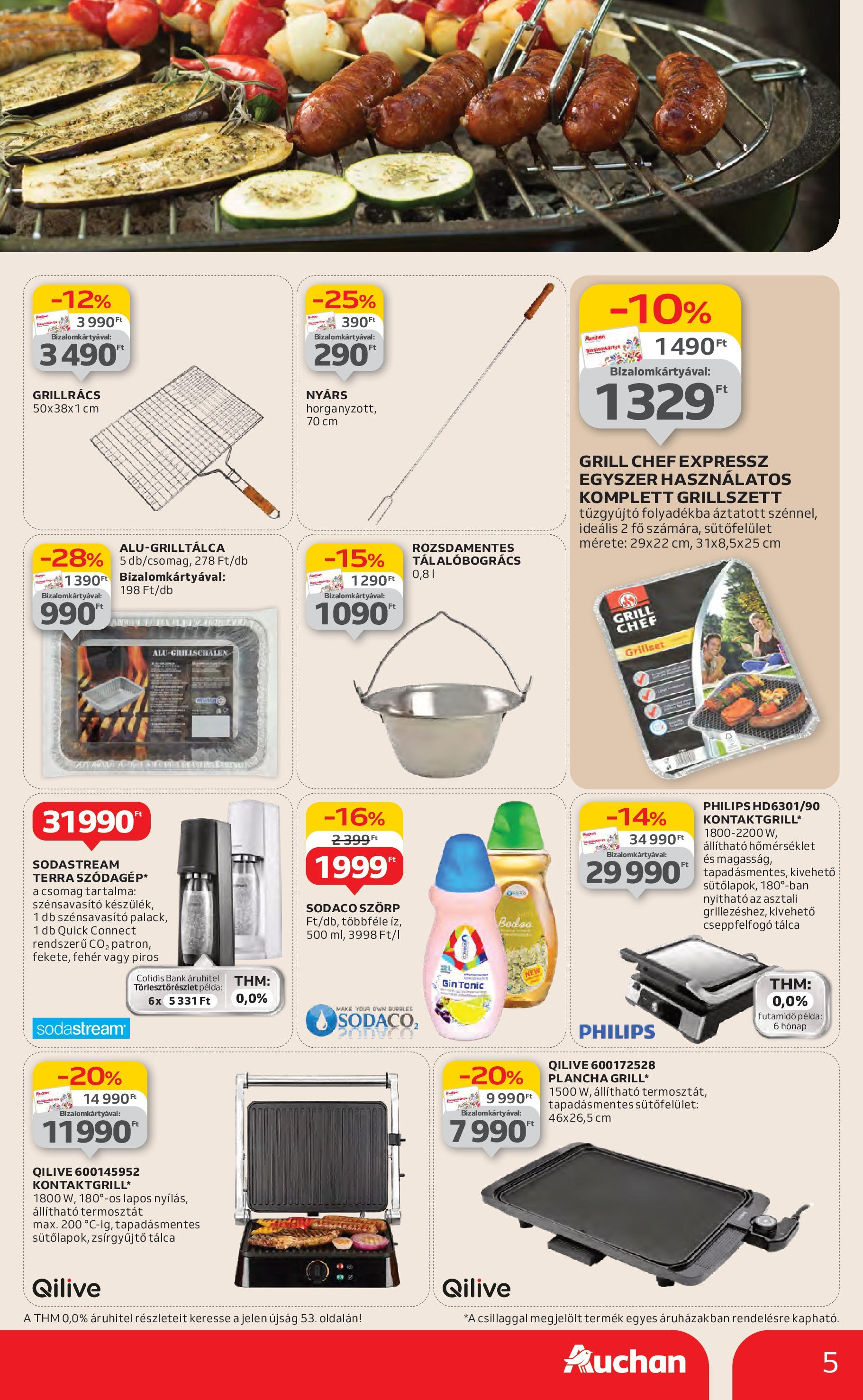 Akciós újság új Auchan - 2025.06.26. -tól/töl ⏳ | Oldal: 5 | Termékek: Nyárs, Grill, Termosztát, Gin Auchan Akciós újság - 2025.06.26. -tól/töl > akció, lapozható szórólap 🛍️ | Oldal: 5 | Termékek: Nyárs, Grill, Termosztát, Gin